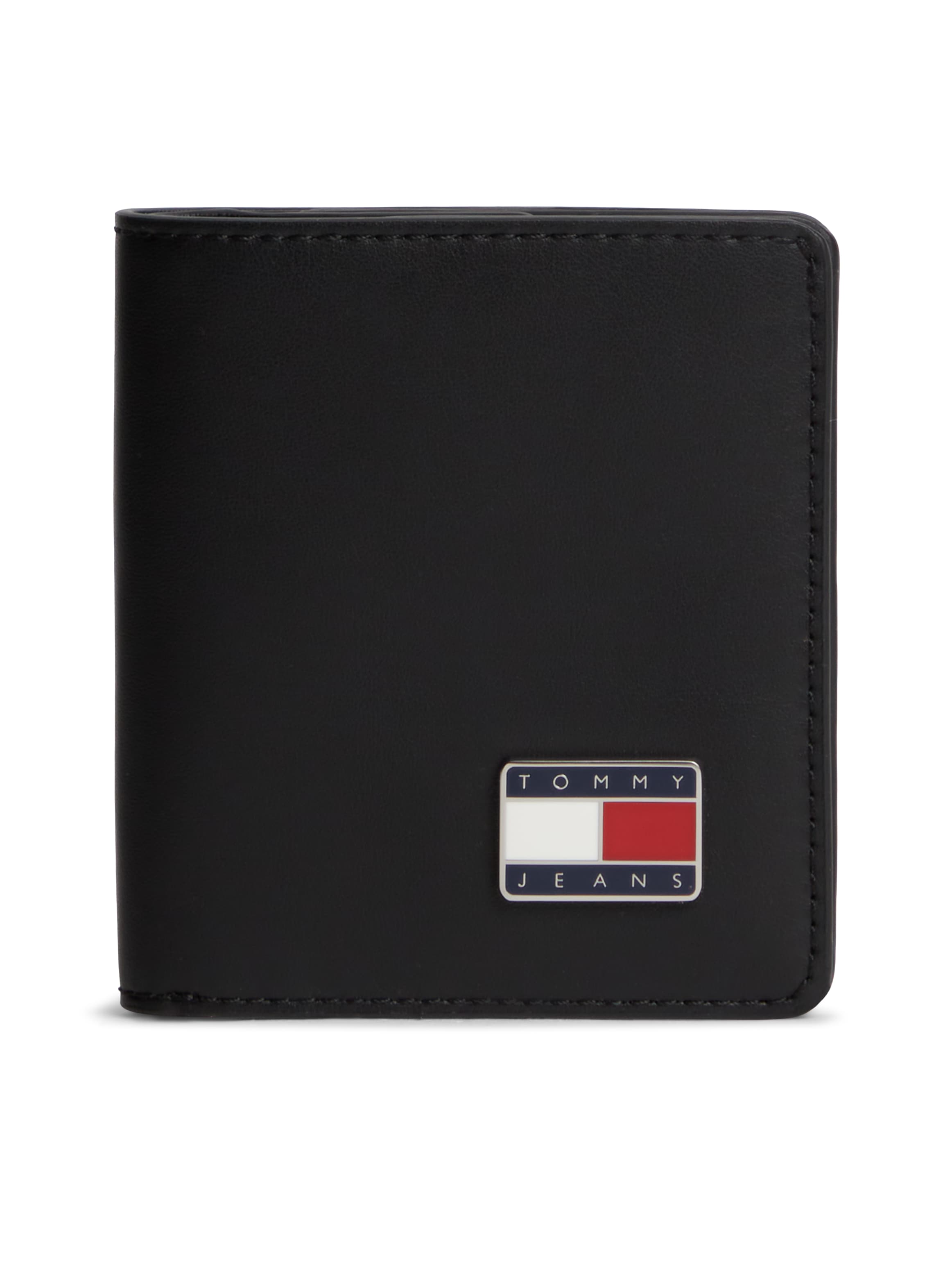 Tommy Jeans Geldbörse "TJM HERITAGE LEATHER CC & COIN" Herren Geldbeutel, Portemonnaie mit Druckknopf