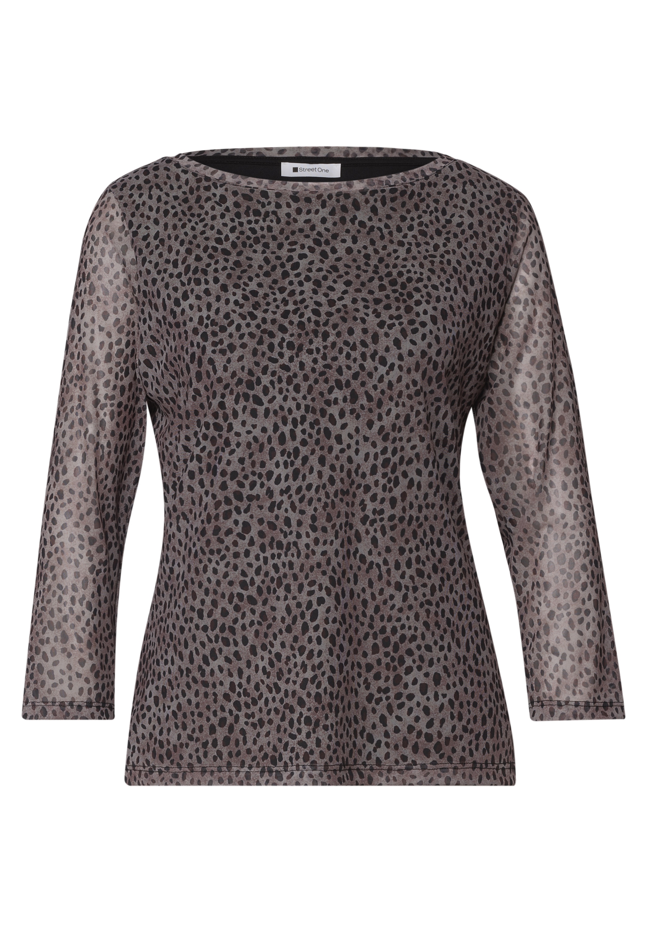 STREET ONE Print-Shirt aus elastischem Materialmix