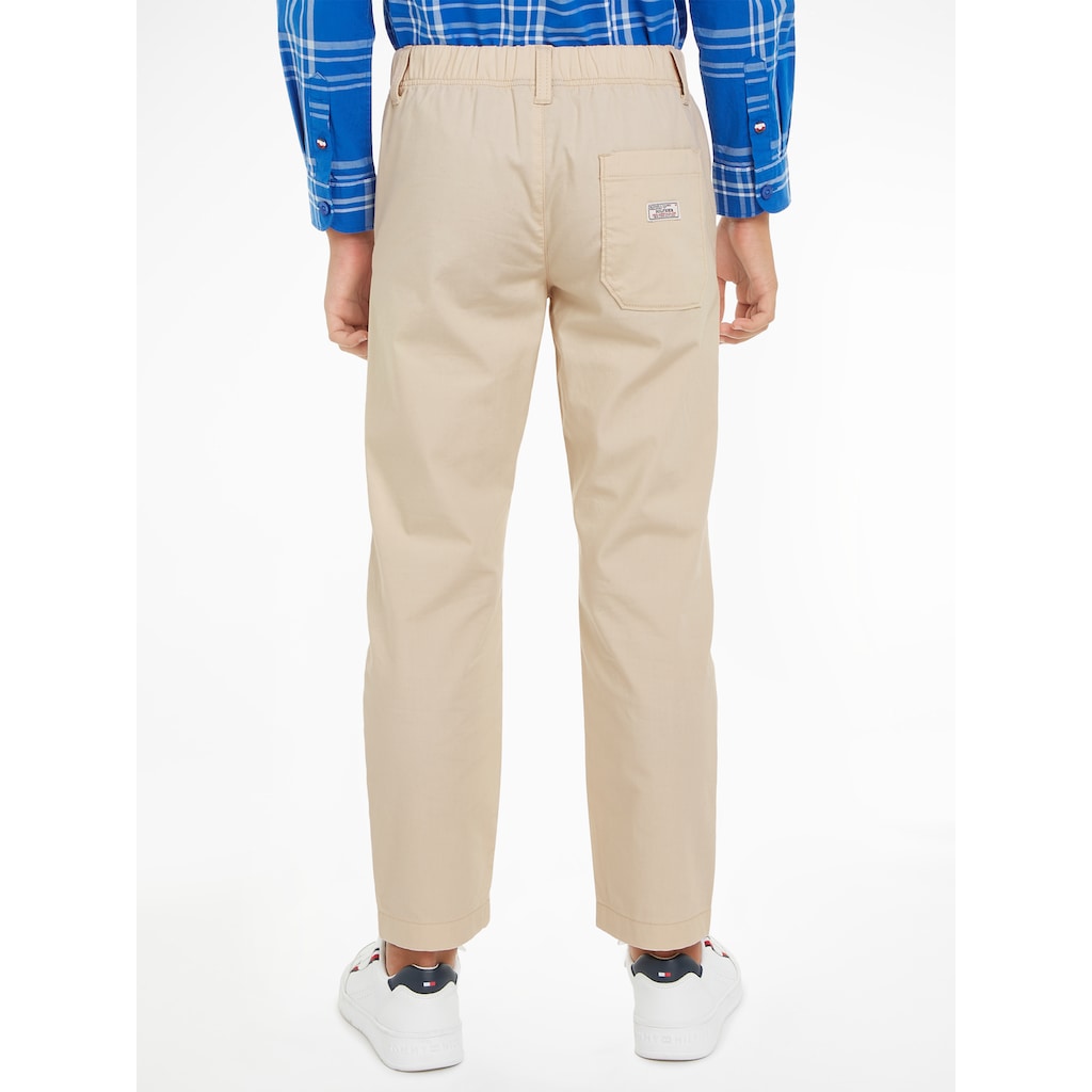 Tommy Hilfiger Schlupfhose »POPLIN LONG PANTS«, (4 tlg.), Kinder bis 16 Jahre, Taillenbund auf Gummizug