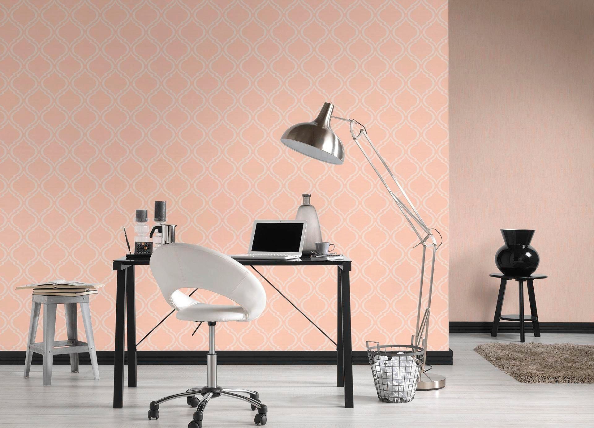 living walls Textiltapete »Di Seta«, uni-einfarbig-unifarben, Uni Tapete einfarbig Tapeten Wohnzimmer Schlafzimmer Küche modern Büro