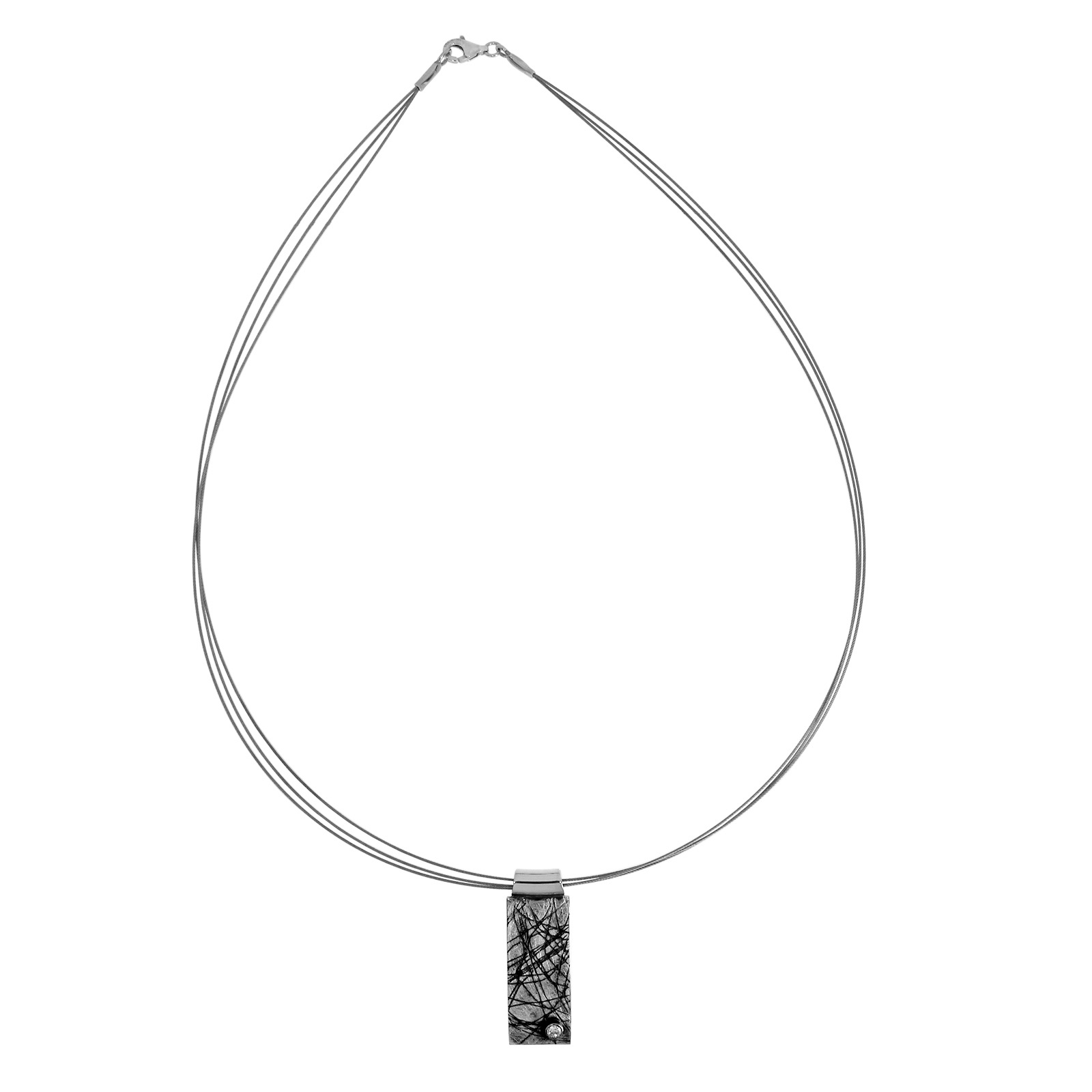 OSTSEE-SCHMUCK Kette mit Anhänger »- Reco - Sarah Vicenza 35x12 mm - Silber 925/000 - Zirkonia«