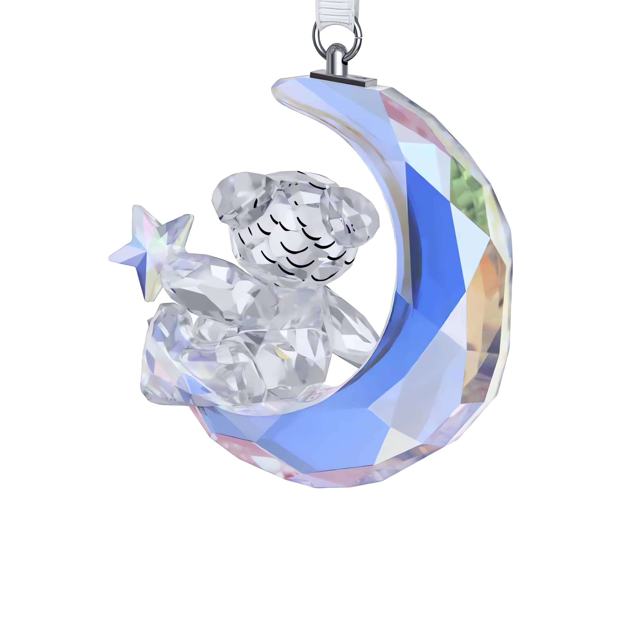 Swarovski Dekohänger »Kristallfigur Sammelfigur Kris Bär Mond Ornament« Swarovski® Kristall