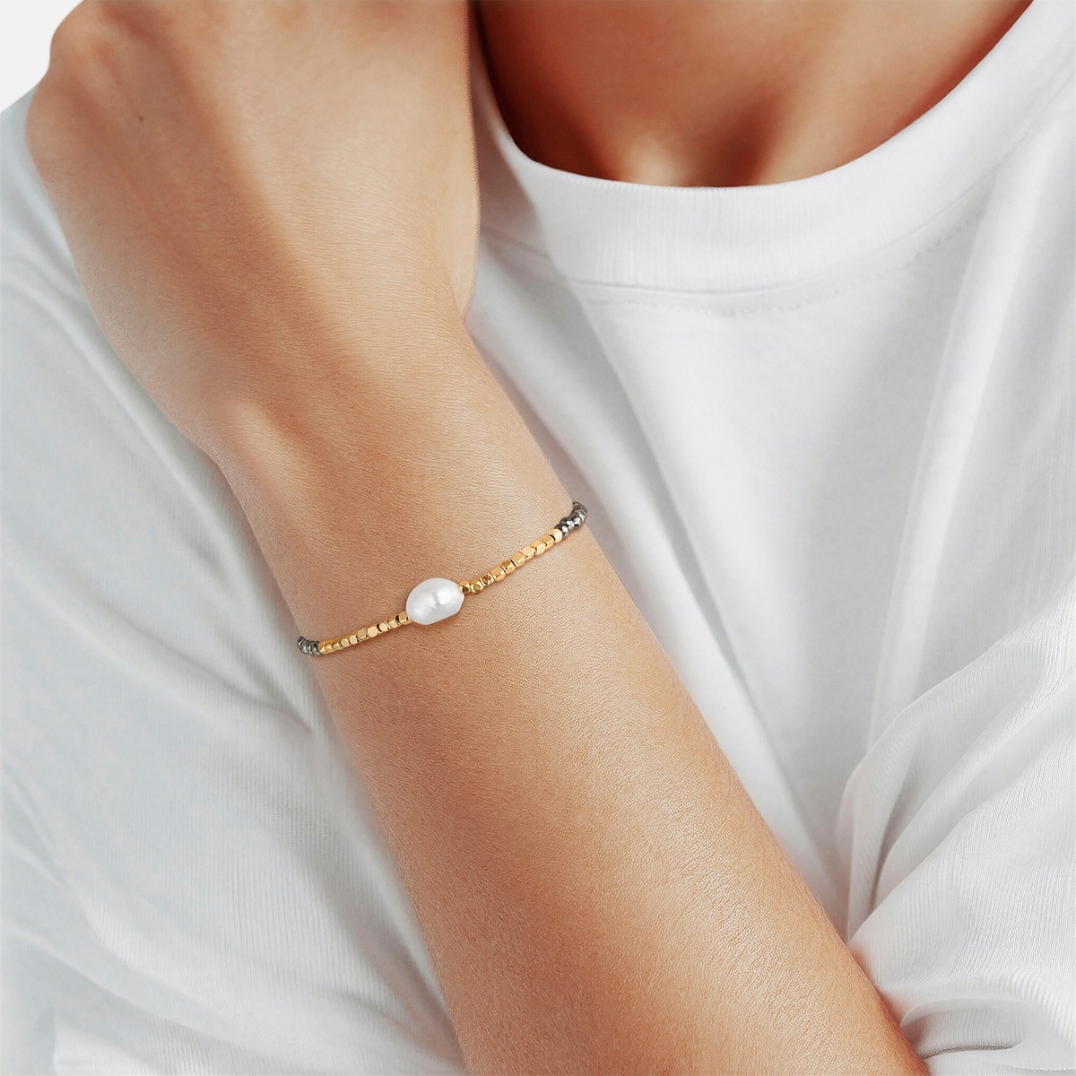 Yokoamii Perlenarmband »Y513« mit Süßwasser-Zuchtperle