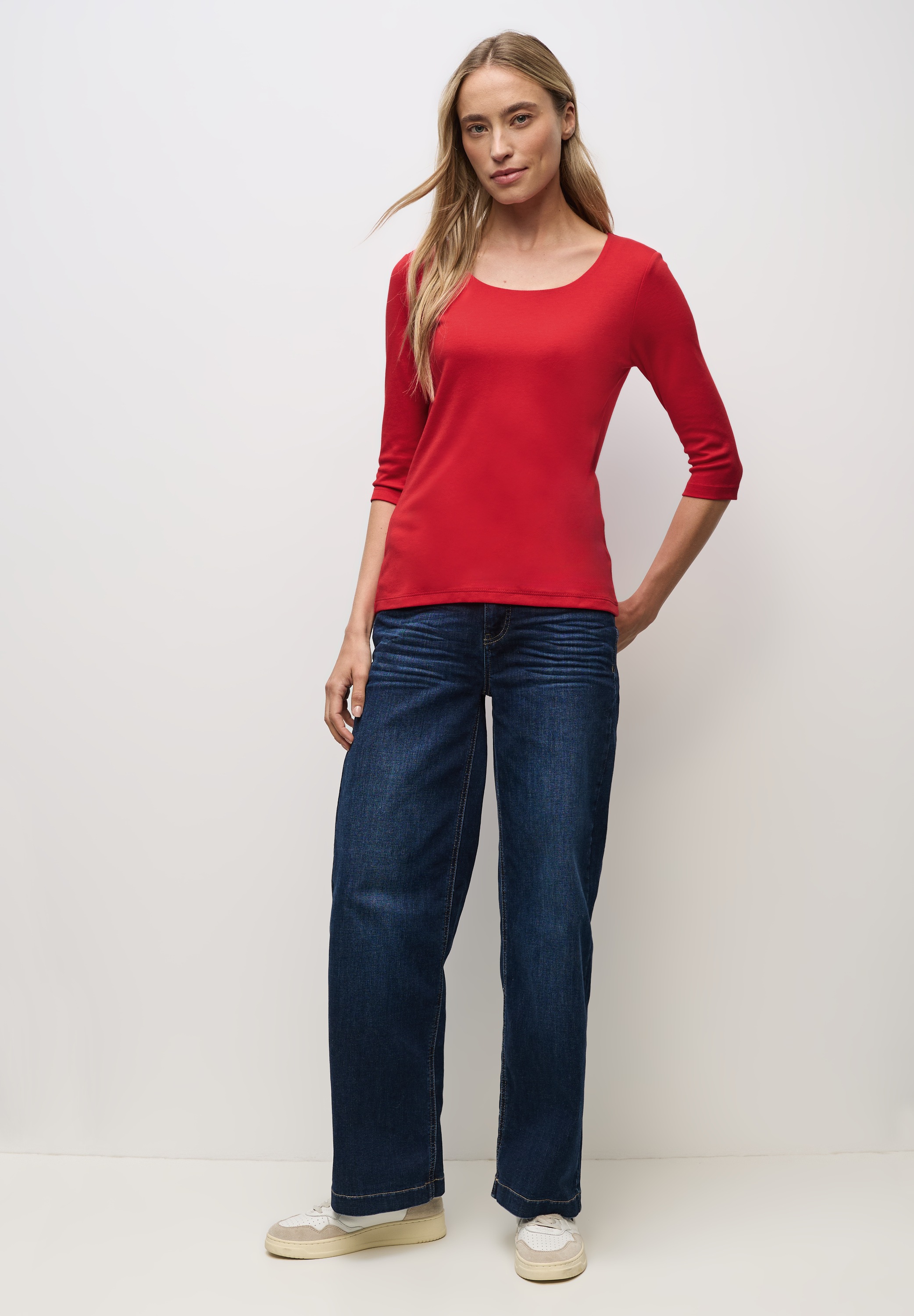 STREET ONE 3/4-Arm-Shirt mit Rundhalsausschnitt