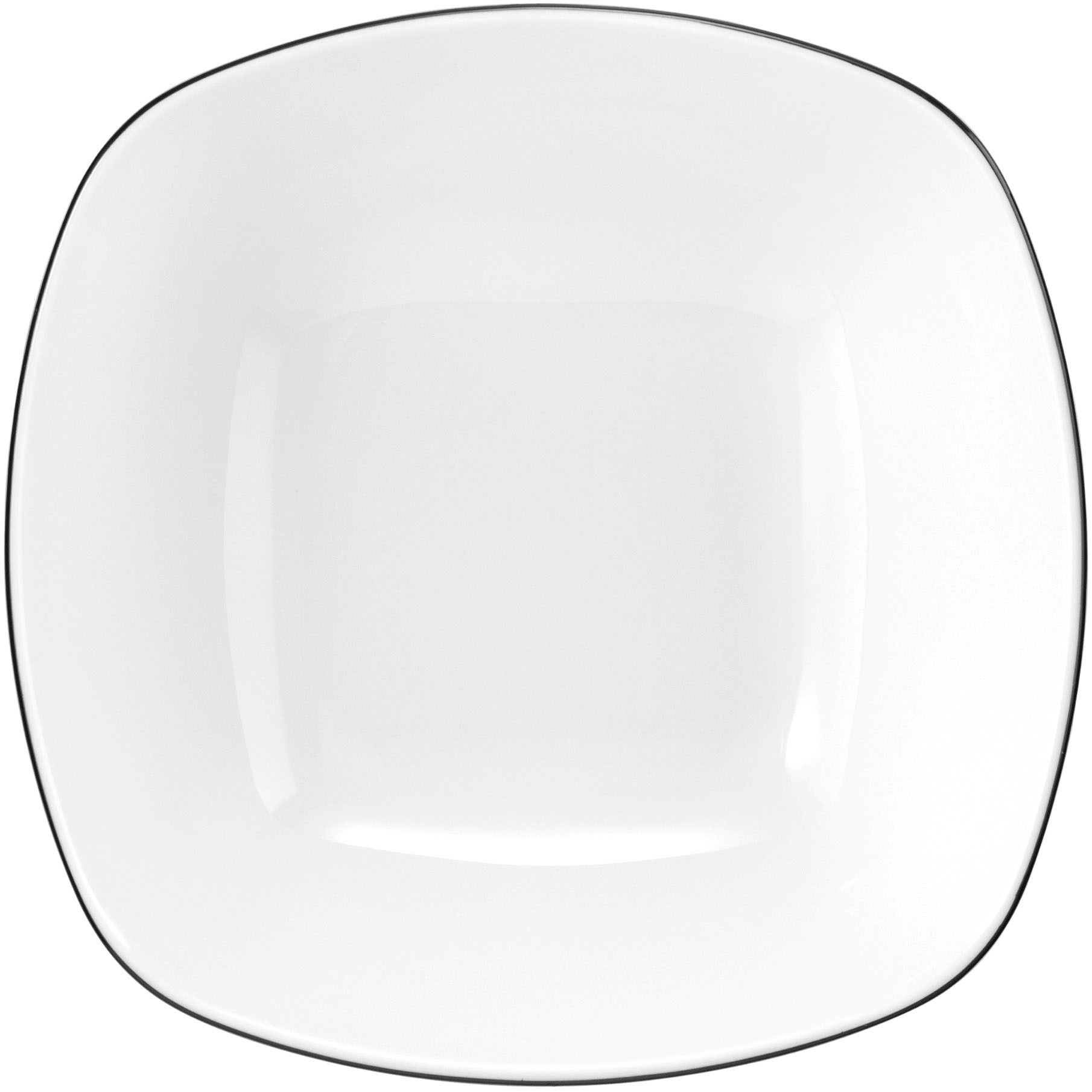 Seltmann Weiden Dessertschale »Lido Black Line«, 1 tlg., aus Porzellan, Schale eckig 15 cm