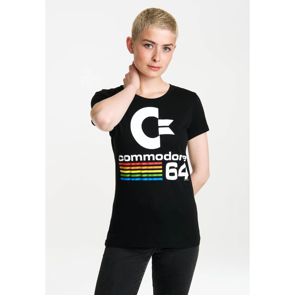 LOGOSHIRT T-Shirt »Commodore C64 Logo« mit Commodore 64-Logo