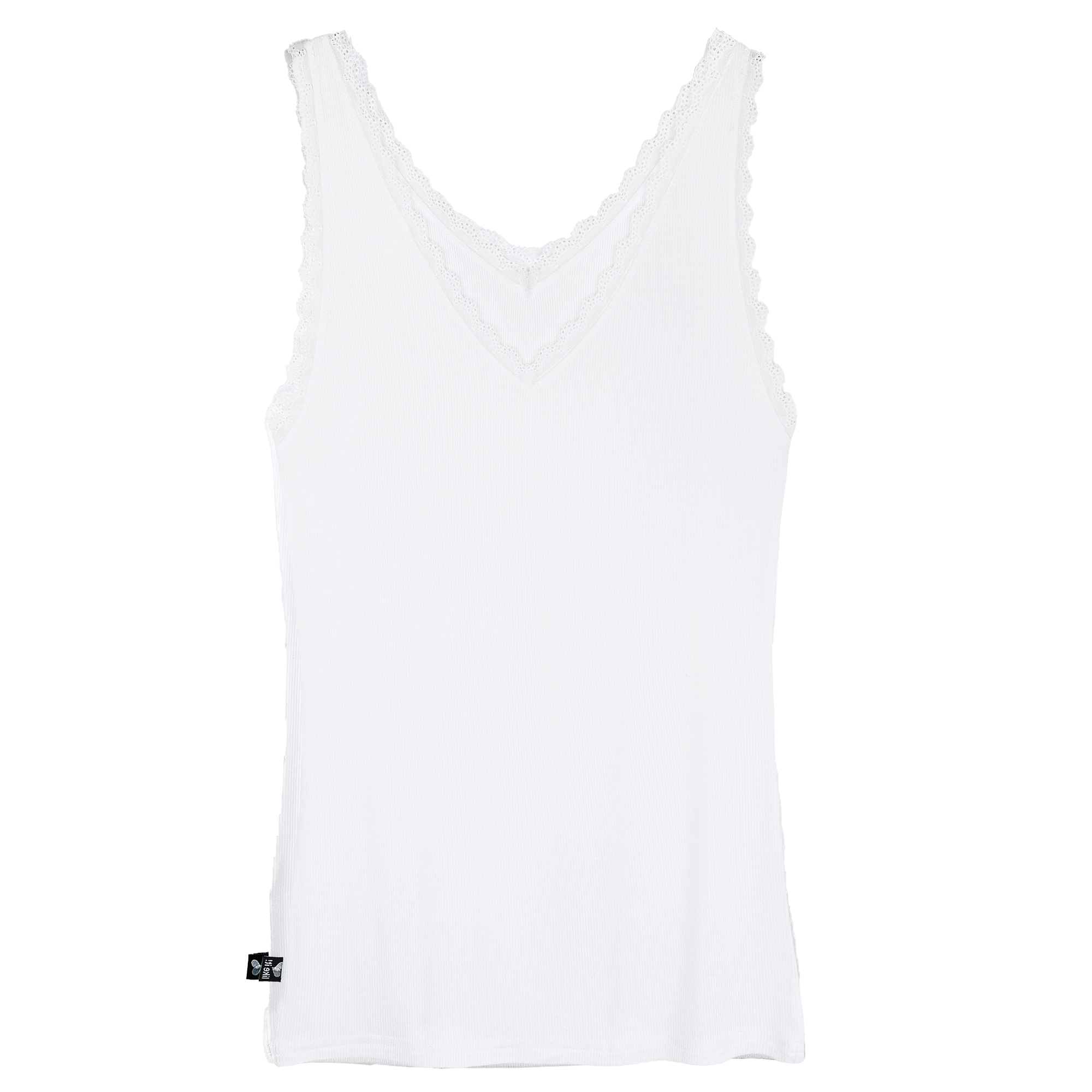 like it Achseltop mit tiefem V-Ausschnitt mit Spitze