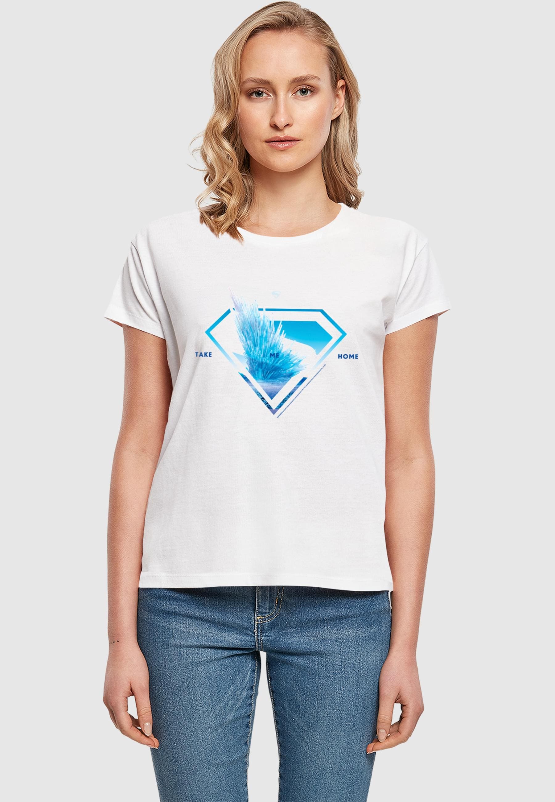 ABSOLUTE CULT T-Shirt »ABSOLUTE CULT Ladies Superman Logo Svalbard Take Me Home Box Tee«, (1 tlg.)