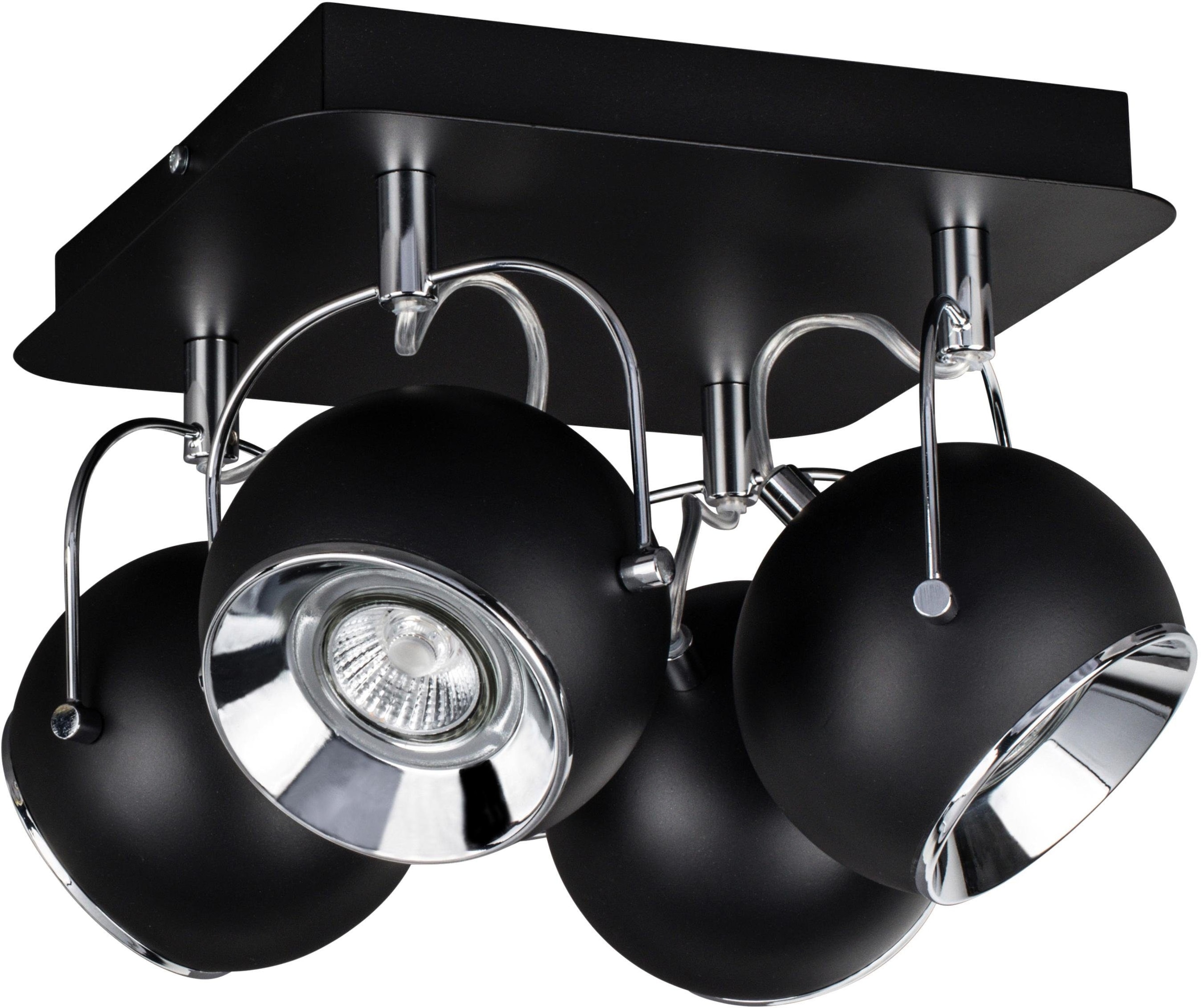 »BALL«, Spots, flammig-flammig, flexible Schwenkbare EU Made Friday Deckenleuchte Inklusive Black in LED-Leuchtmittel, 4 SPOT BAUR und Light |