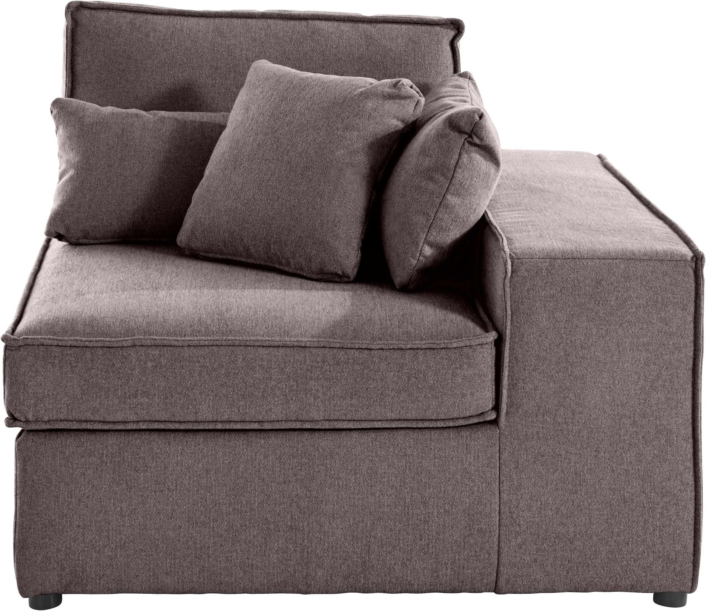 Sofaelement OTTO HOME, B:100cm H:75cm T:100cm, grau, Baumwollmix (60% Baumwolle/40% Leinen);Struktur fein (100% Polyester);Samtoptik (100%