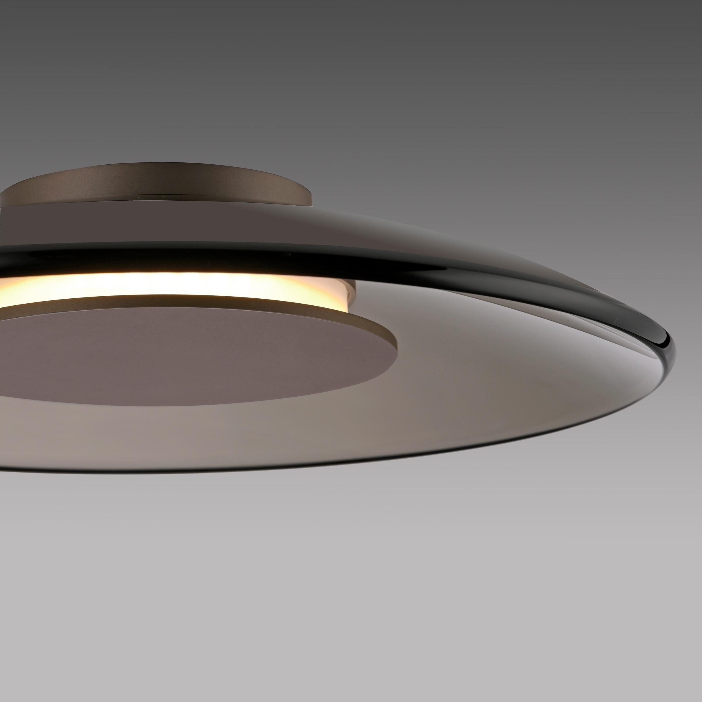 Neuhaus PURE LED Tischleuchte »PURE Moon« LED-Board 1 Stk. Warmweiß Stufenloses dimmen per Touchdimmer, Glas amberfarben