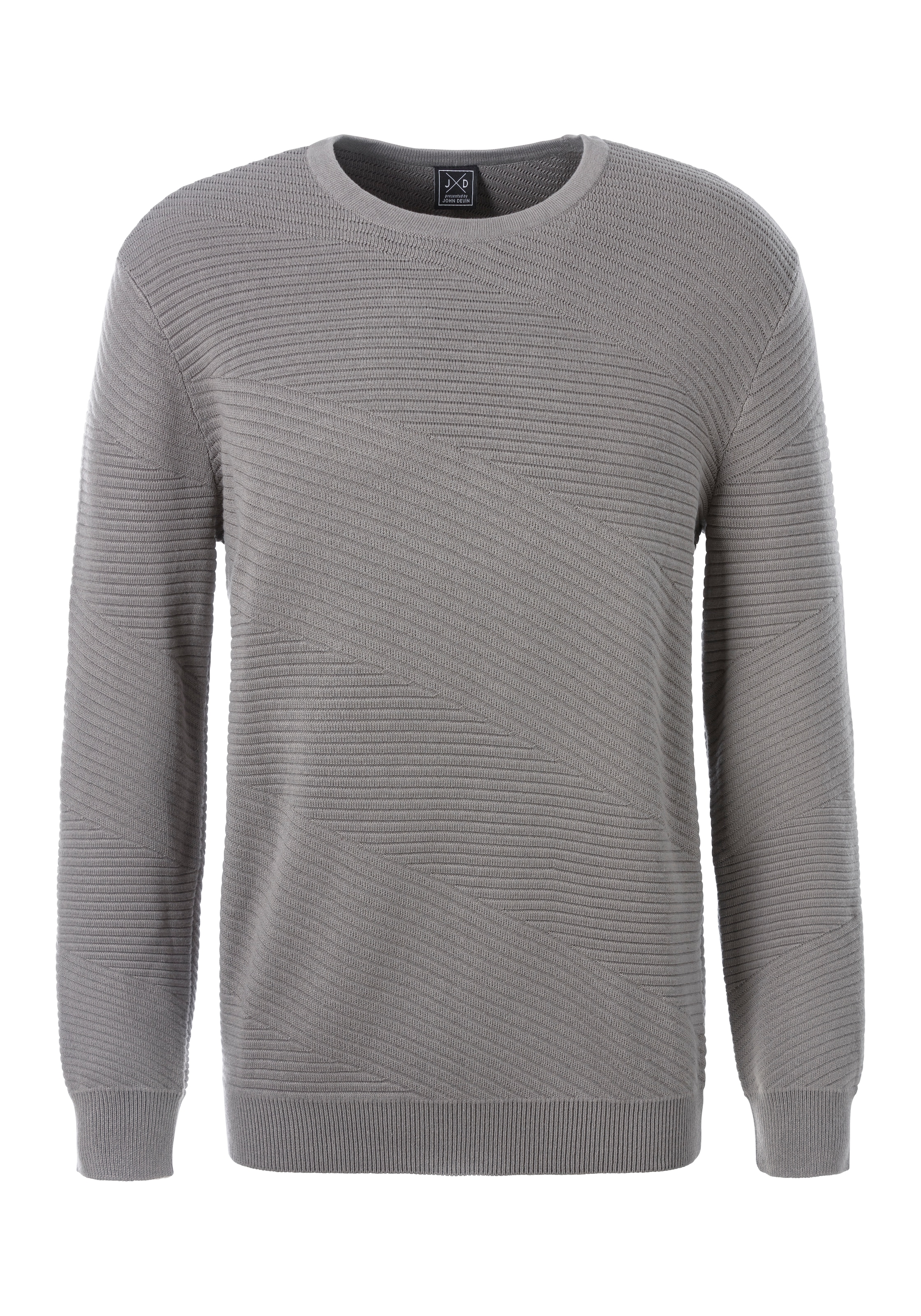 John Devin Strickpullover, Pullover aus weichem Strukturstrick