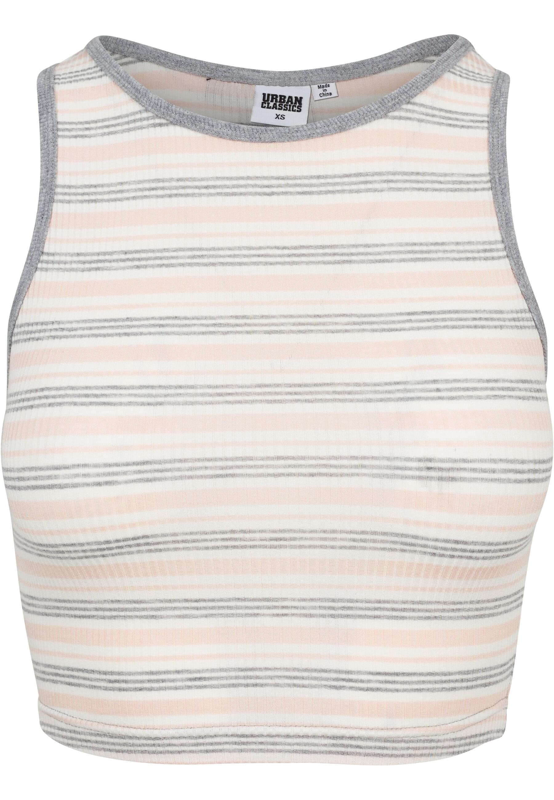 URBAN CLASSICS Muskelshirt "Urban Classics Damen Ladies Rib Stripe Cropped günstig online kaufen