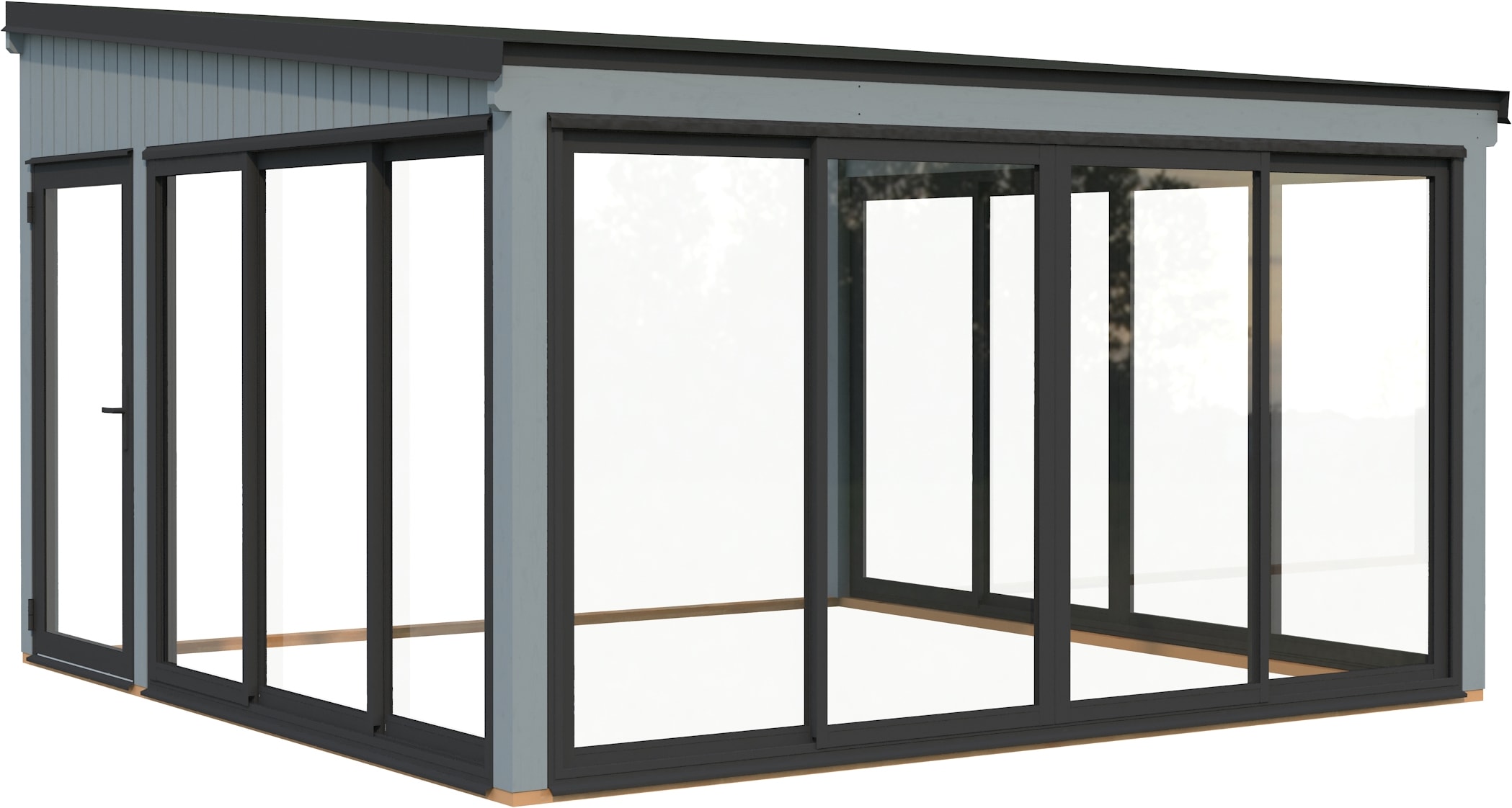 Palmako Holzpavillon "Lumi 16,6 m² Slide" BxTxH: 425x430x276 cm