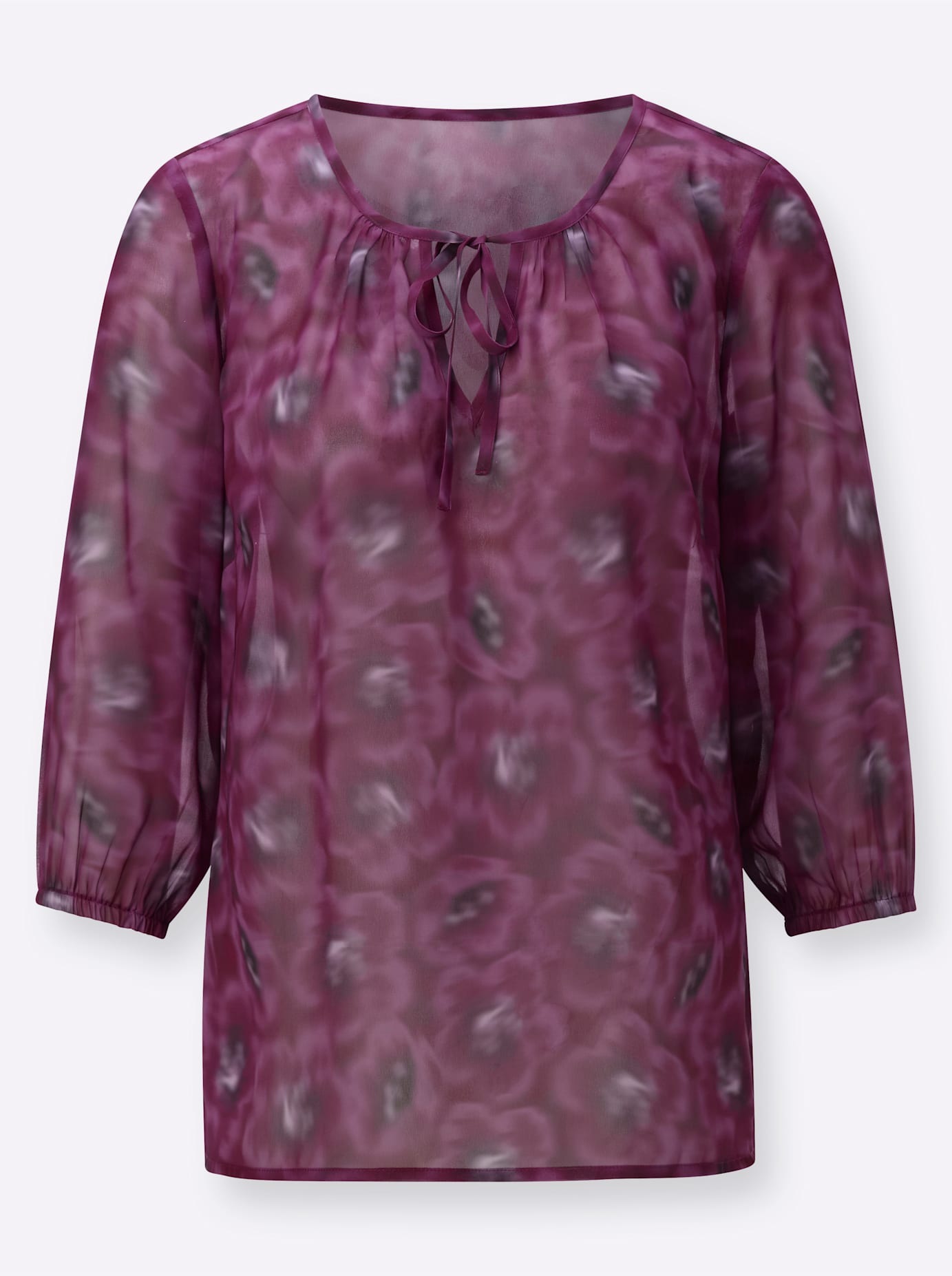 Lady Schlupfbluse Pullover Blouse Burgundy Lilac 48 3