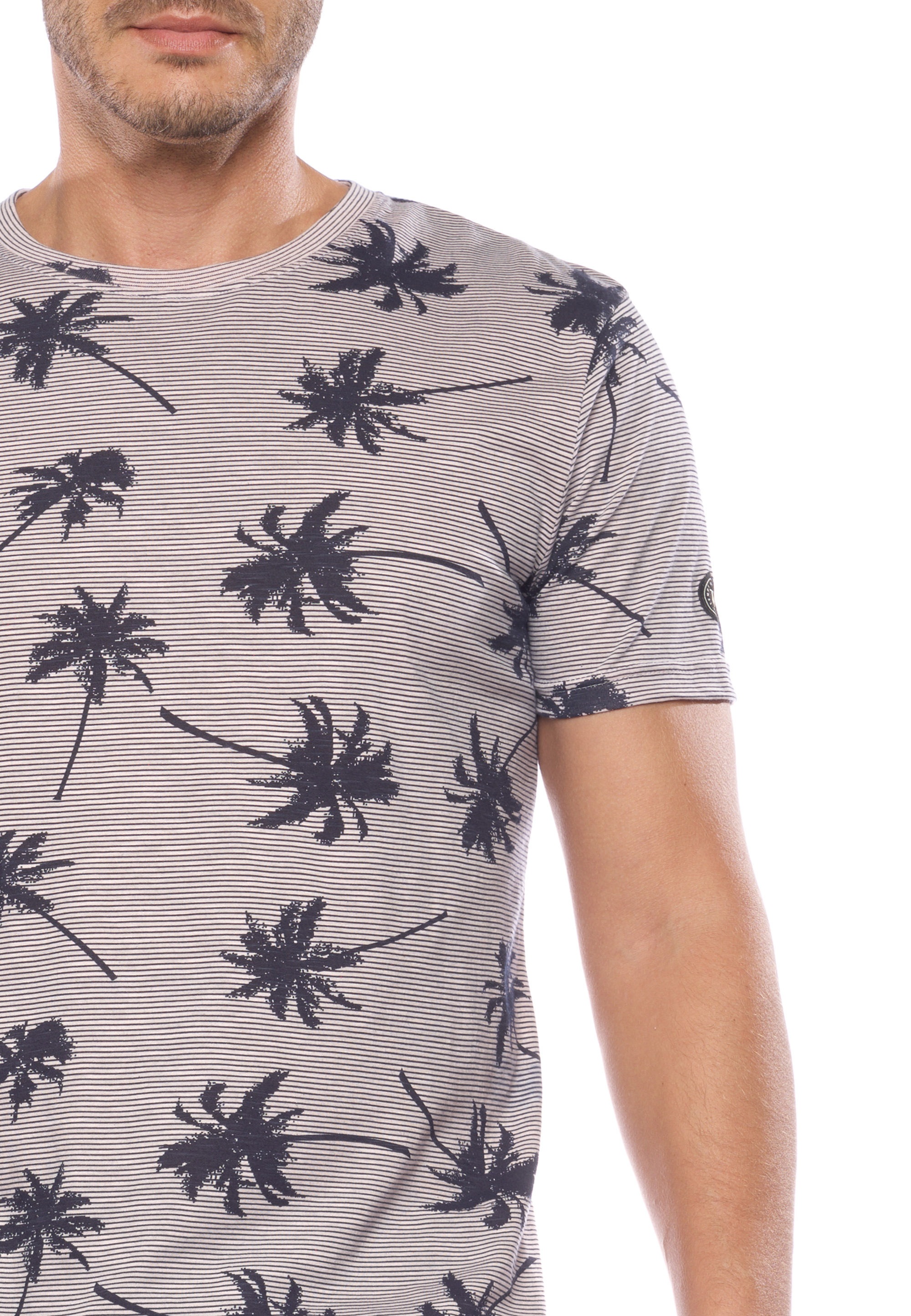 Le Temps Des Cerises T-Shirt, mit Palmendruck