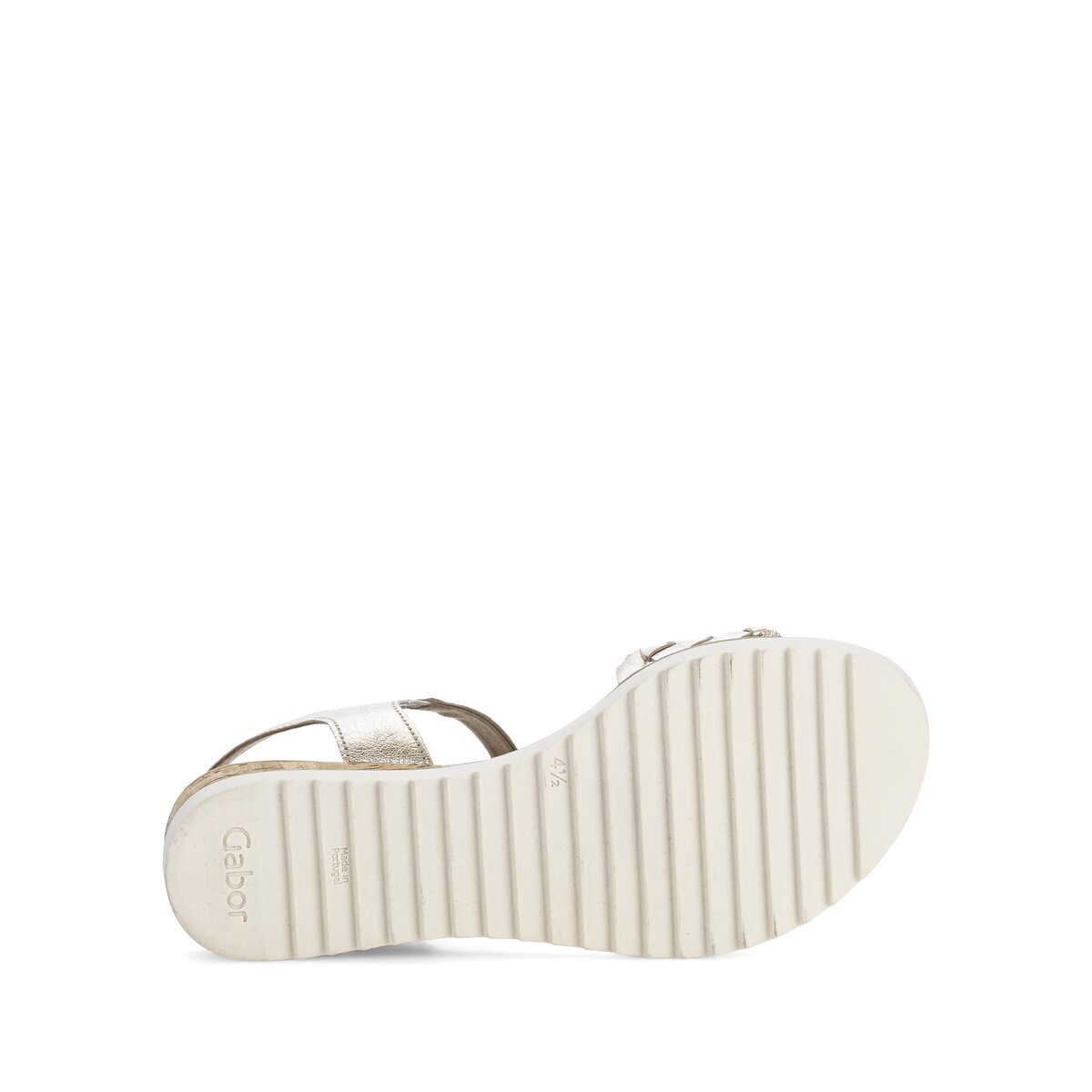 Keilsandalette GABOR "Keilsandalette", Damen, Gr. 38,5, gold, Schuhe 3