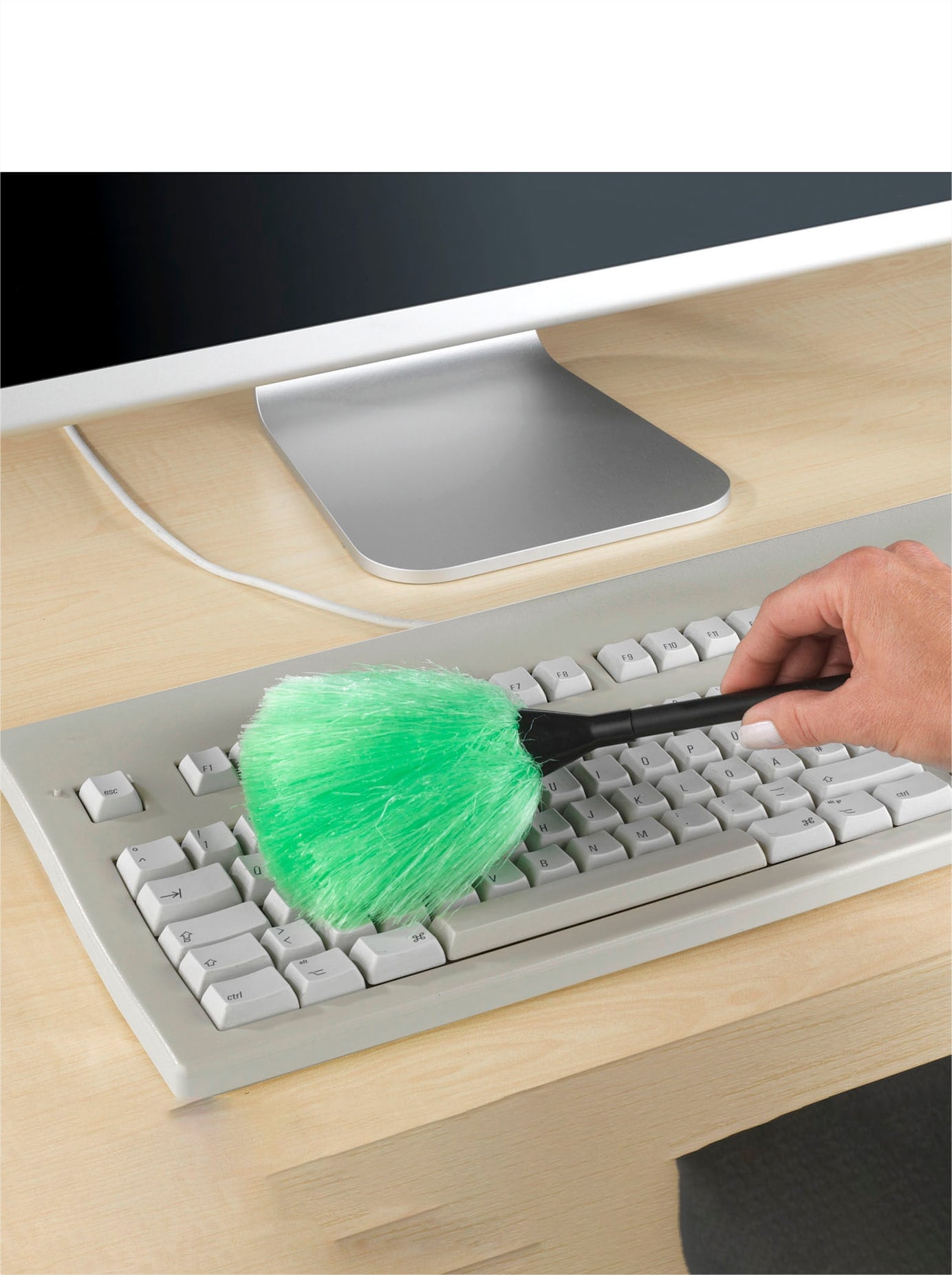 Staubbesen, grün, Staubwischer