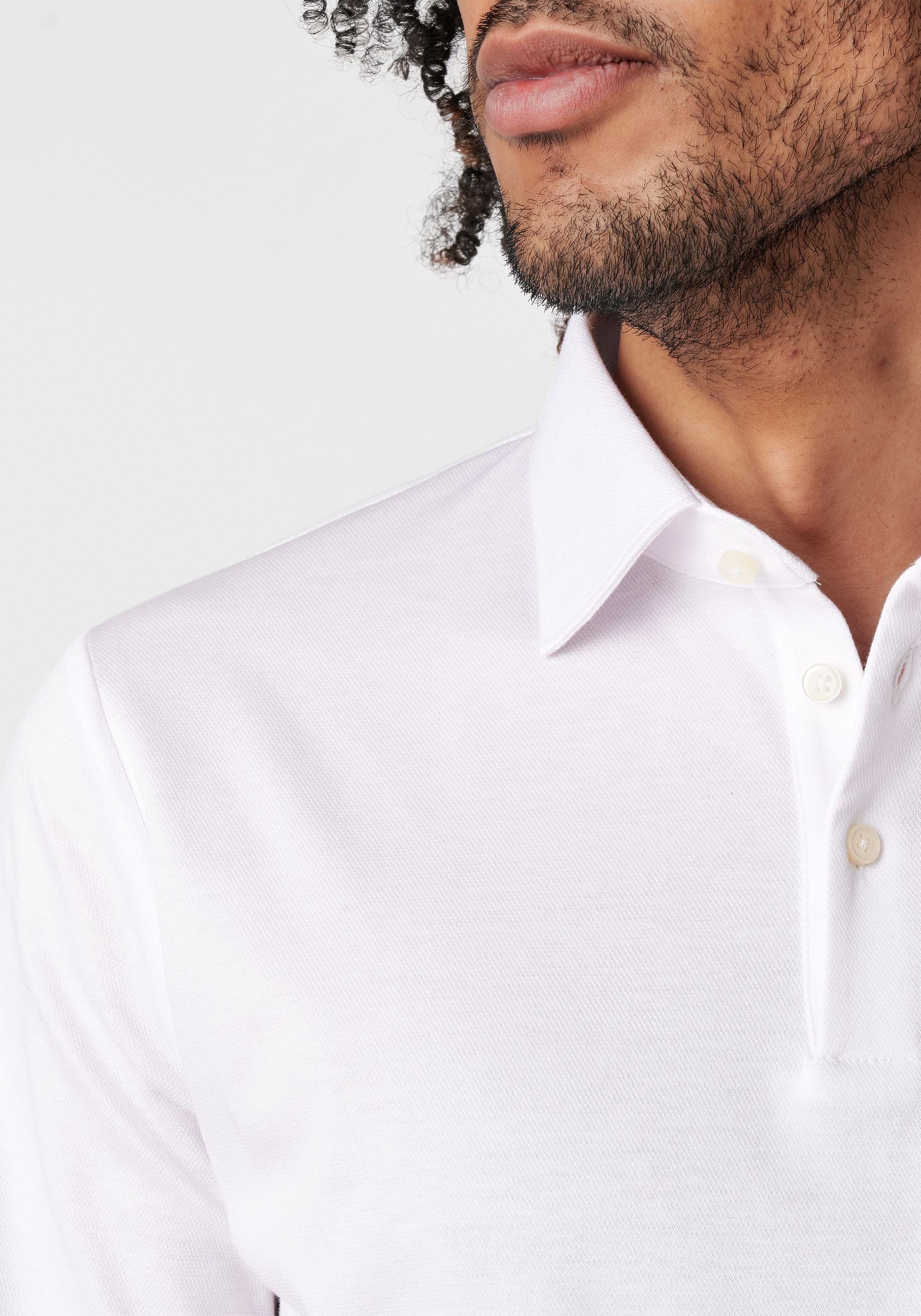 DESOTO Langarm-Poloshirt »Essential Polo Kent 1/1«, Mit Rundhalsausschnitt