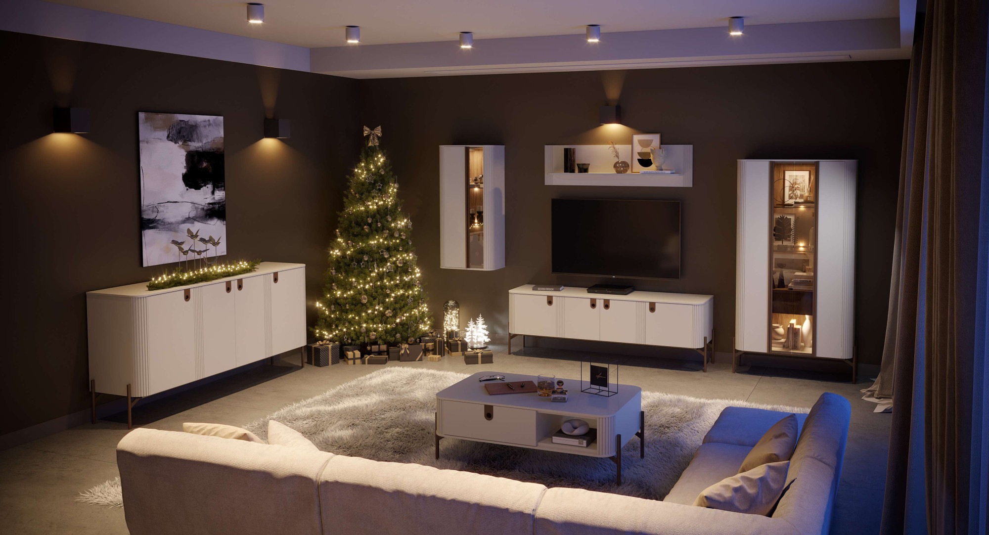 OTTO home Kommode "Rondo Sideboard, Schrank mit Metallfüßen und Metallgriff günstig online kaufen