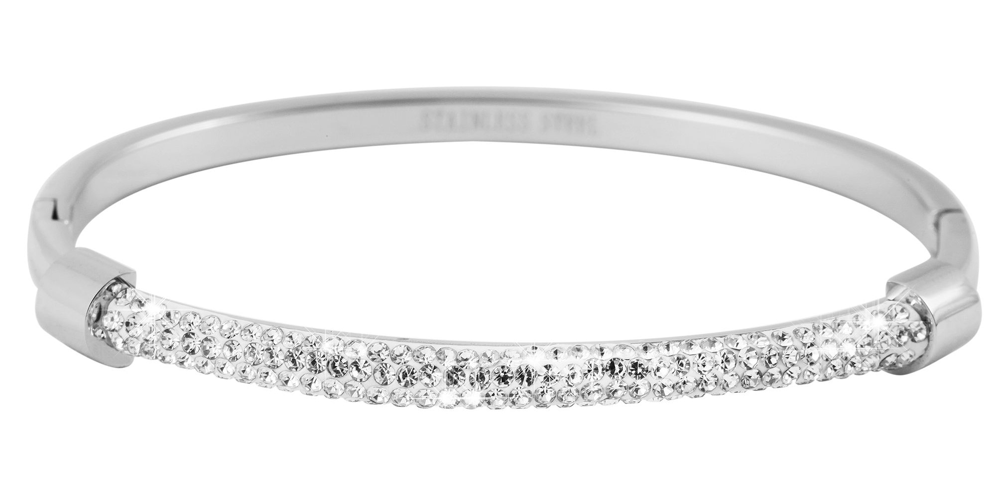 ADELIA ́S Damen Armreif "Armband – Armreif aus Edelstahl Ø 5,5 cm cm", 5,5cm, Edelstahl, silber, Edelstahl, Armbänder, Perfekt als Geschenk zum