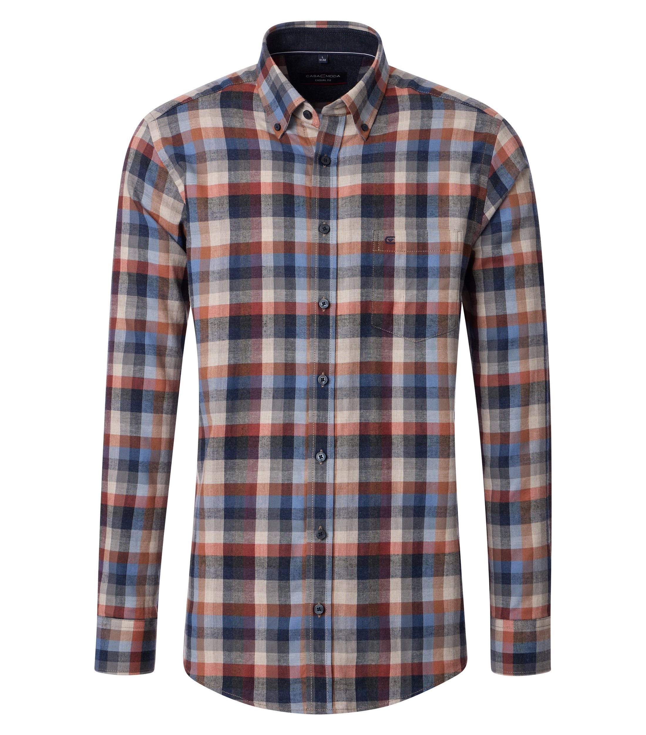 CASAMODA Flanellhemd "CASAMODA Flanellhemd Langarm kariert"