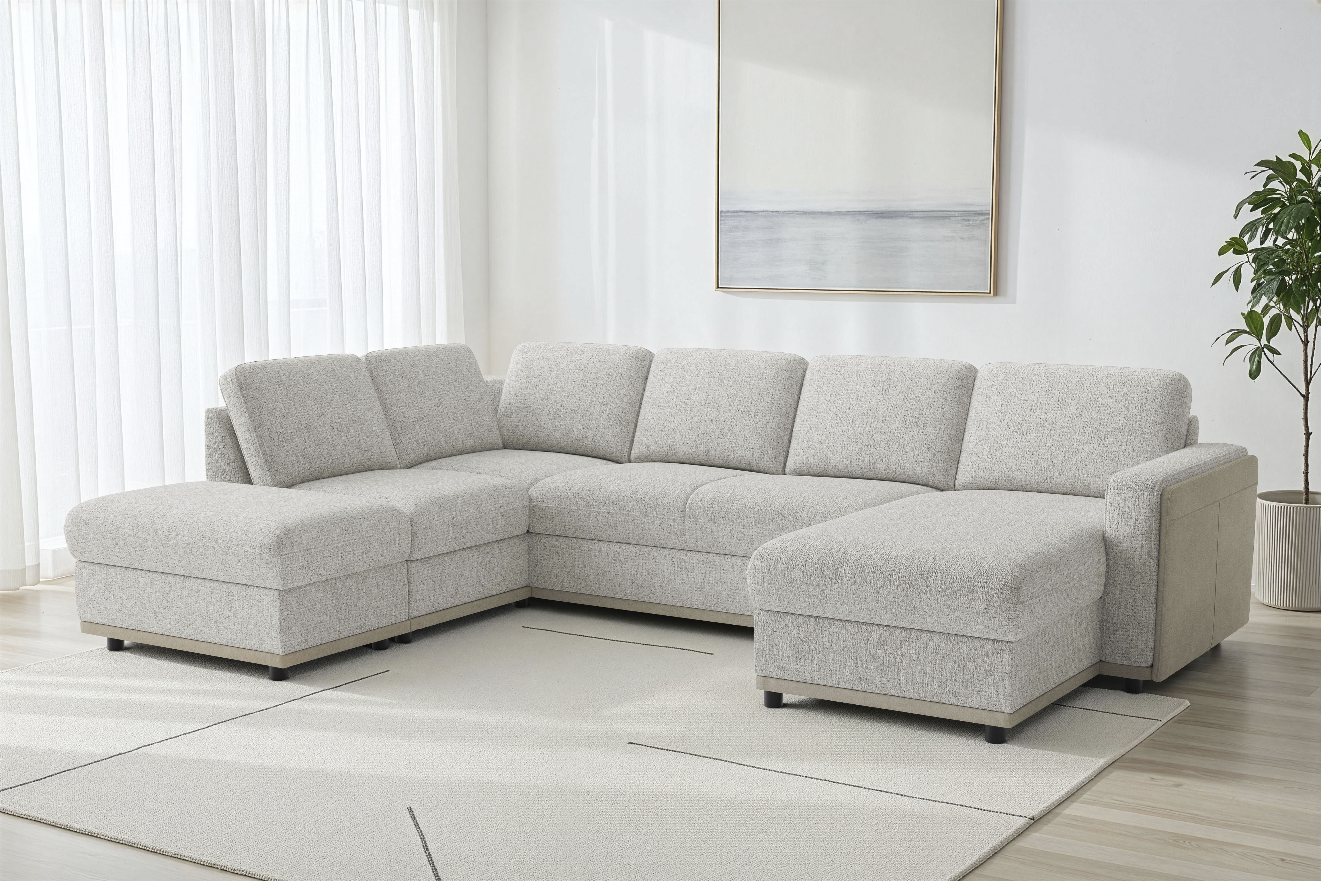sit&more Wohnlandschaft "Cordoba" wahlweise mit Schlaffunktion und Bettkasten oder Stauraum