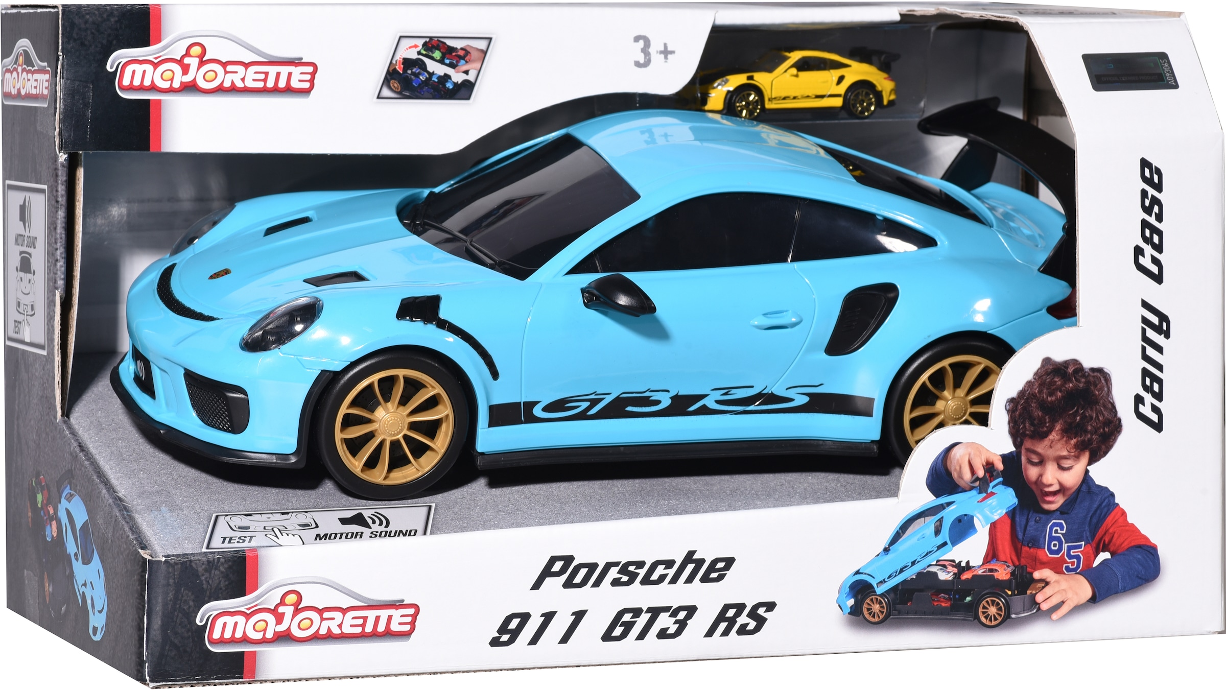 majORETTE Spielzeug-Auto »Porsche 911 GT3 RS - Carry Case«, inkl. Mini-Auto
