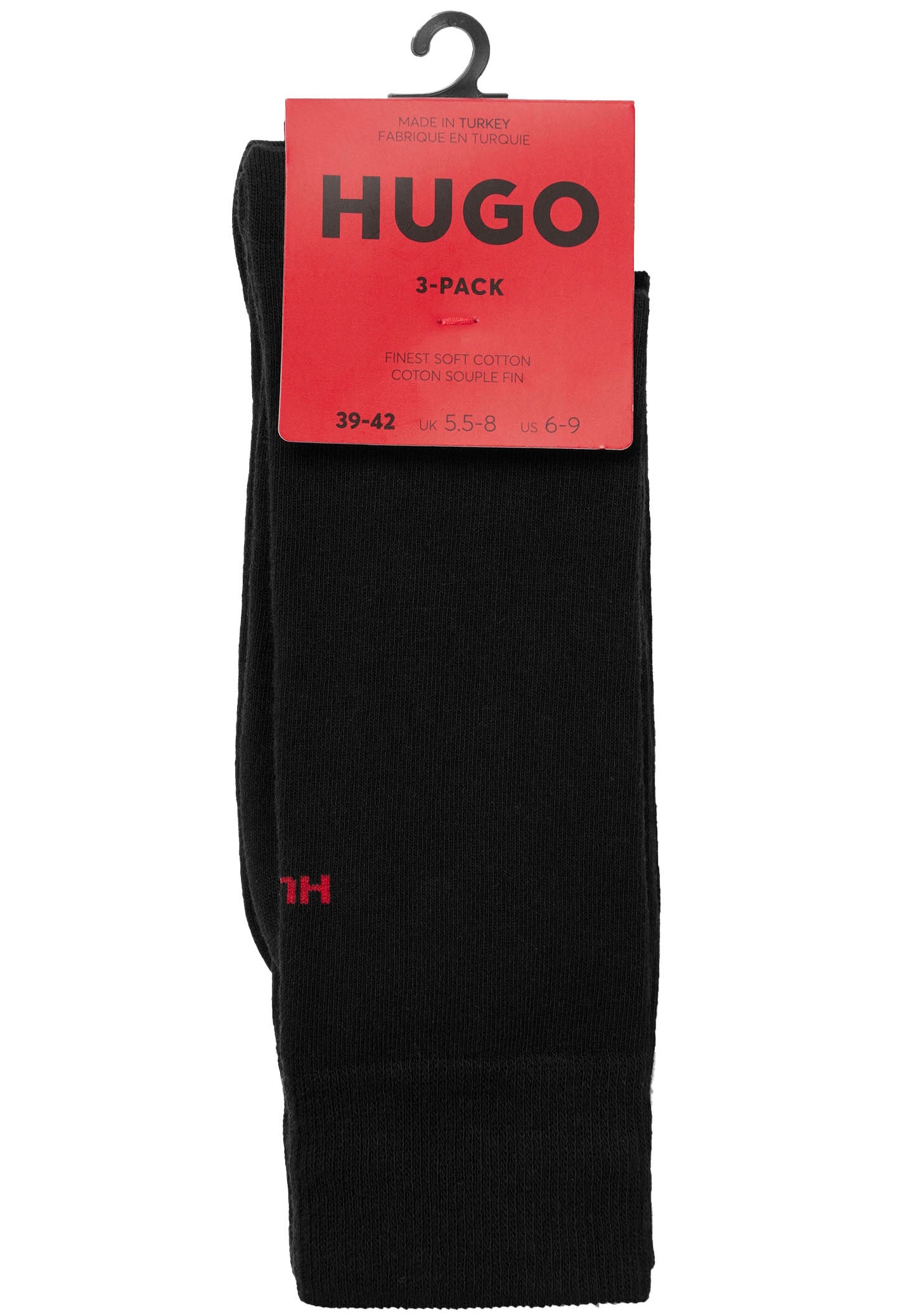 HUGO Underwear Businesssocken »3P RS UNI CC«, (Packung, 3 Paar, 3er Pack), mit kontrastfarbenen HUGO Logo-Schriftzug