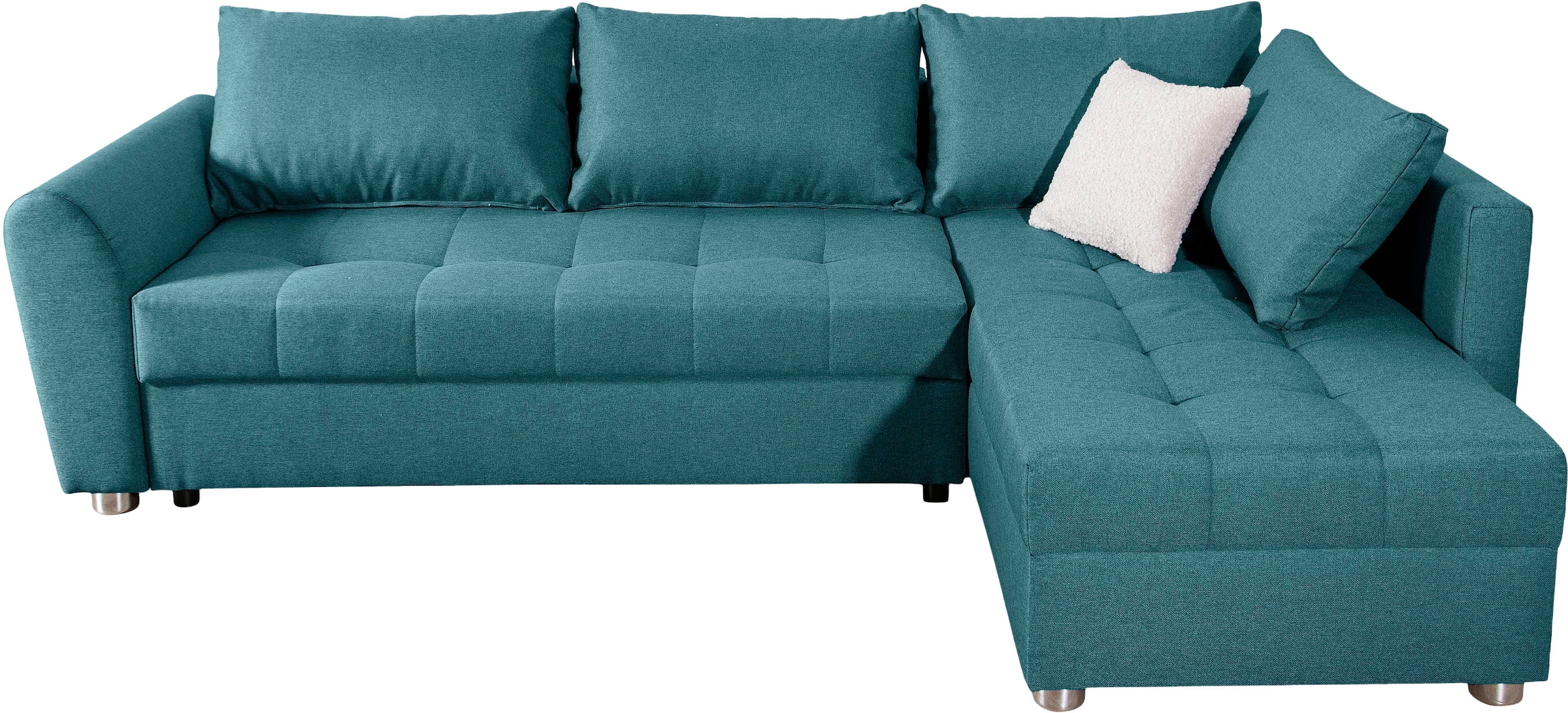 COLLECTION AB Ecksofa, Ecksofa,Bettfunktion,Bettkasten,Bonnelfederkern, Rückenkissen