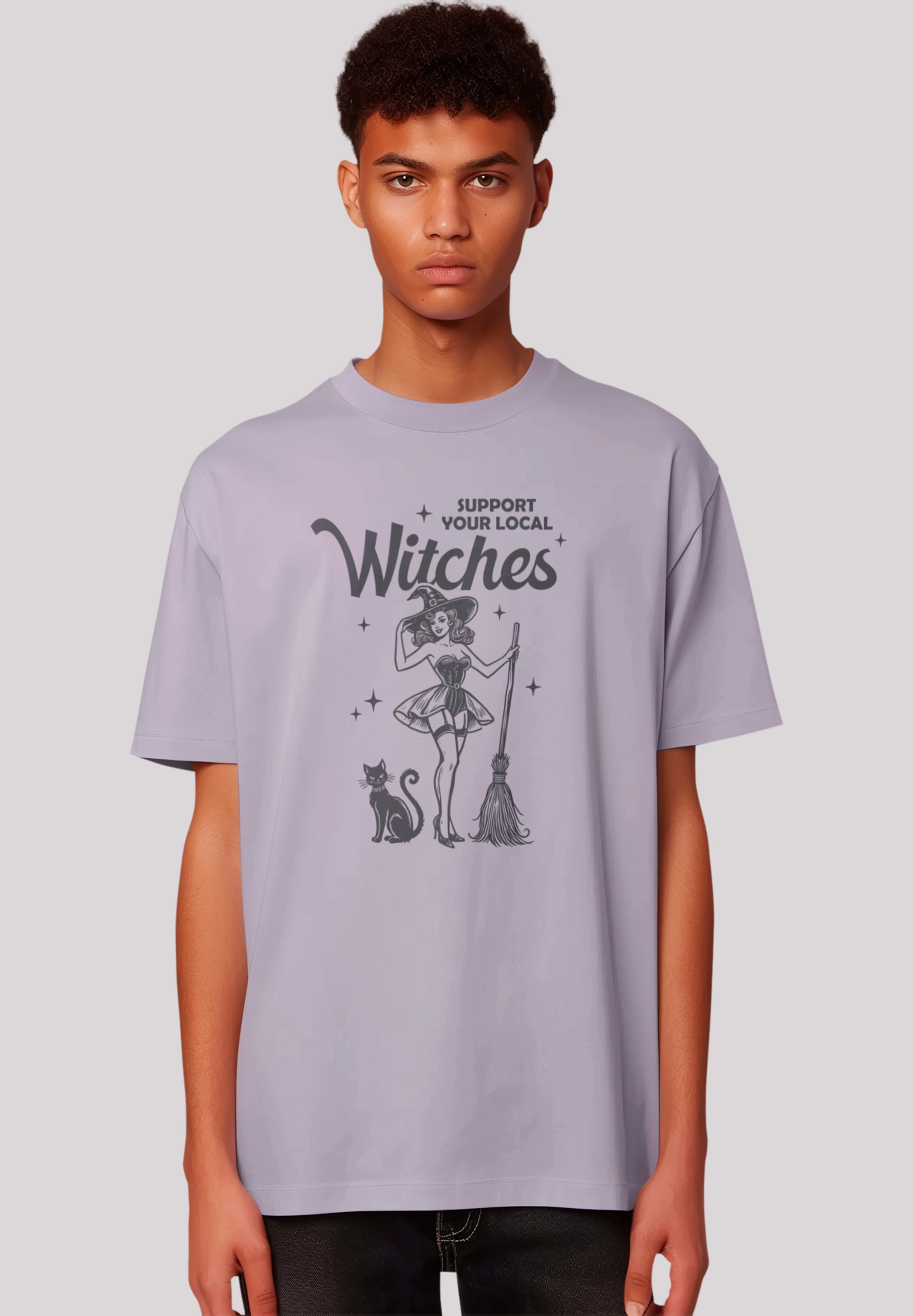 F4NT4STIC T-Shirt "Halloween Witch support your local witches", Premium Qua günstig online kaufen