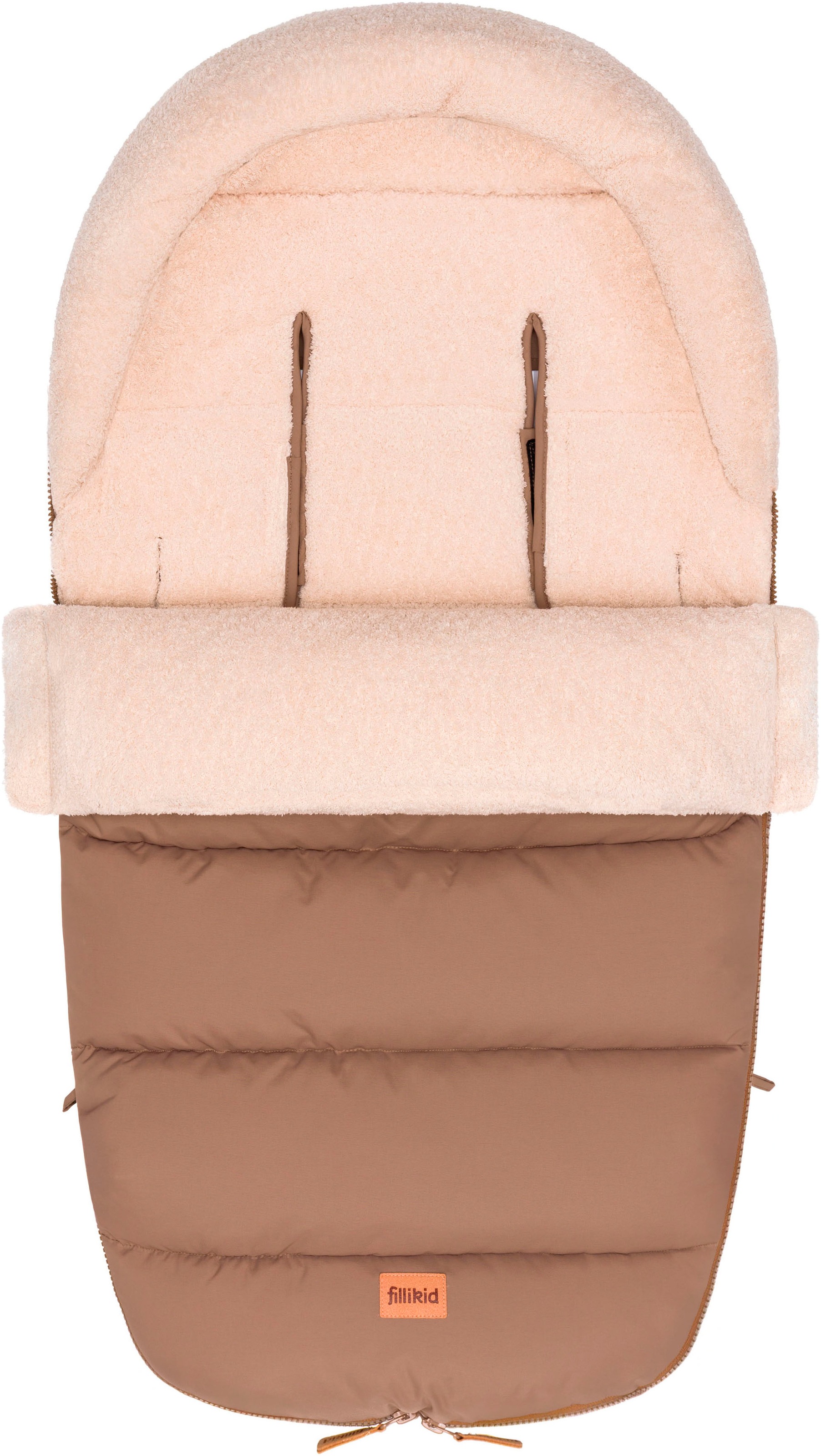 FILLIKID Kinder Fußsack "Atlas, Winterfußsack"taupe, Polyester, Fußsäcke, mit Teddy-Plüsch