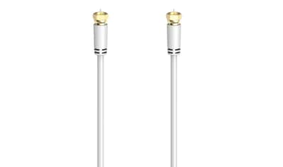 SAT-Kabel »SAT-Anschlusskabel,F-Stecker -F-Stecker,1,5 - 5m vergoldet 100 dB,Weiß«,...