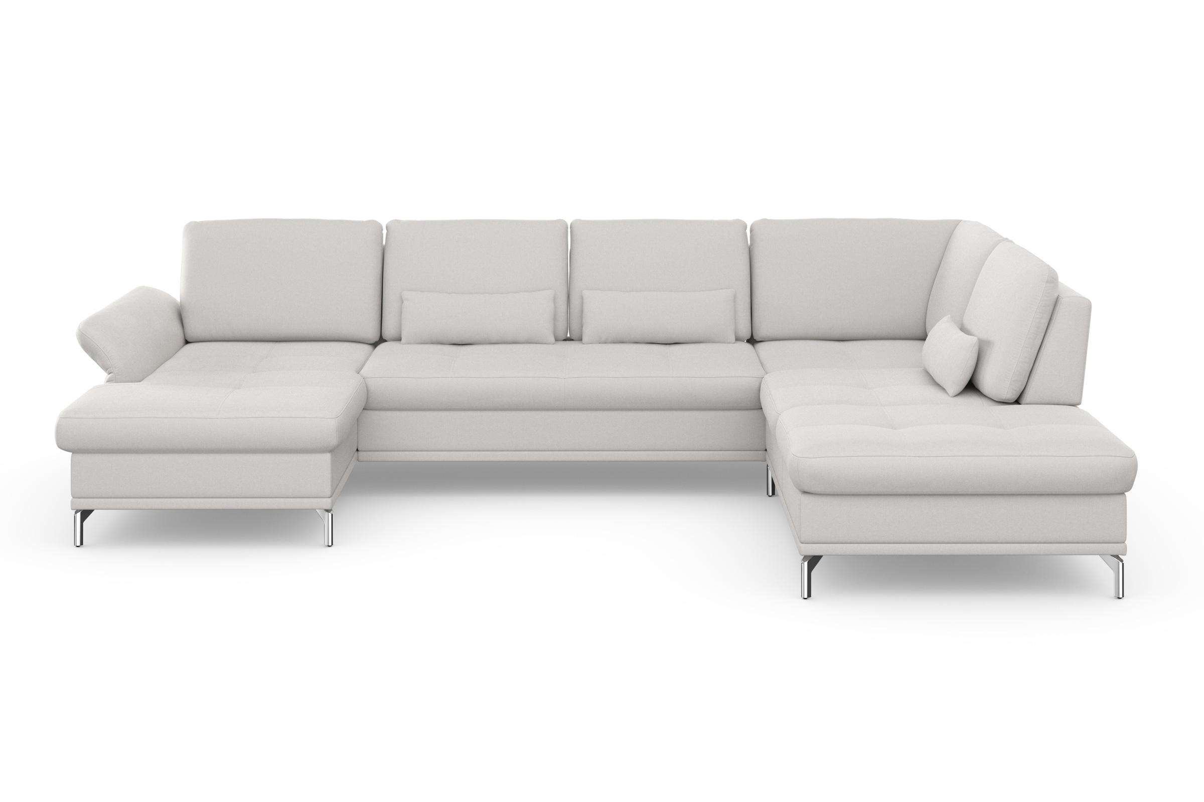 Home affaire Wohnlandschaft "Palm Beach U-Form" Federkern, mit Sitztiefenve günstig online kaufen