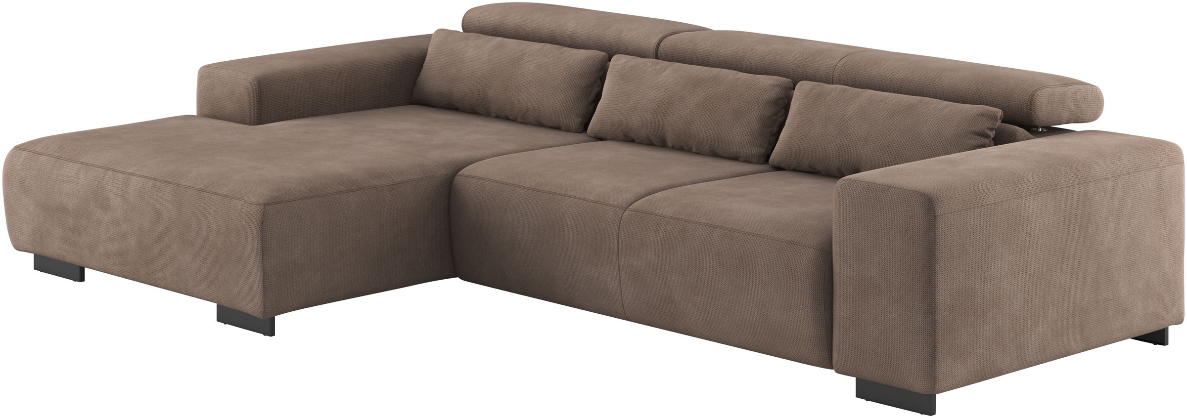 Thumbnail - COTTA Ecksofa "Side L-Form, mit Kopfteilverstellung & 3 Nierenkissen" optional motorische Sitztiefenverstellung