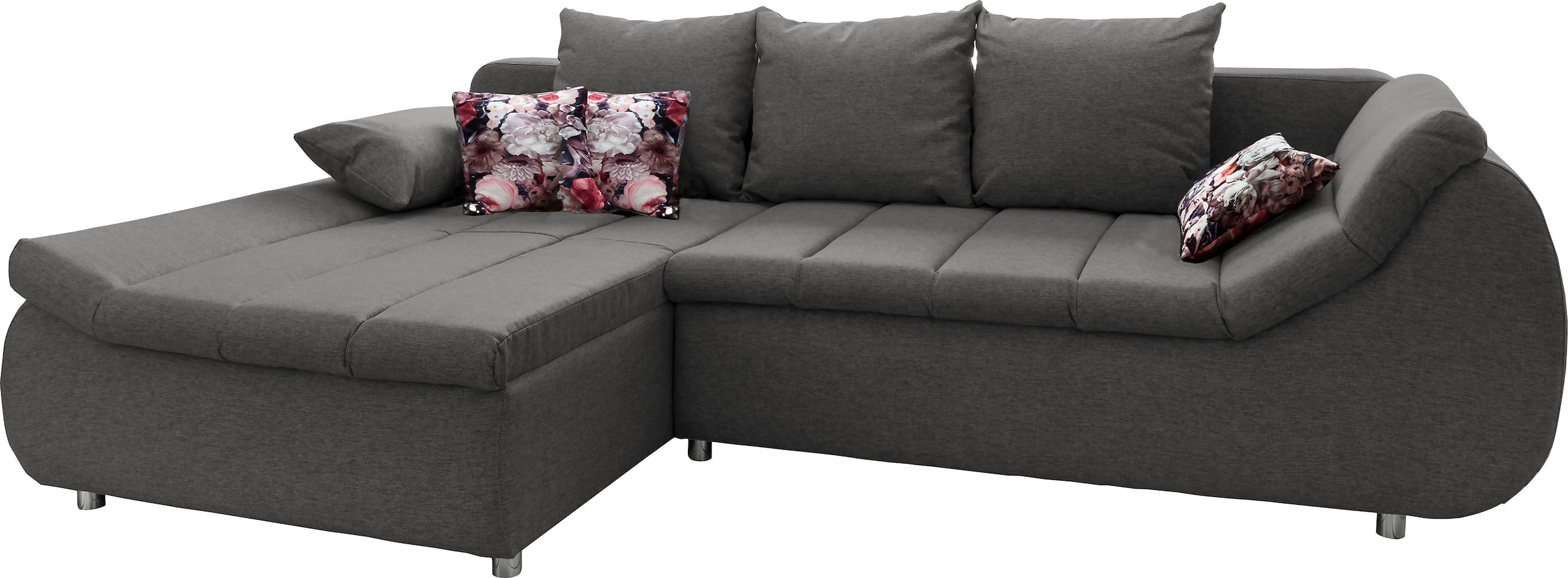 INOSIGN Ecksofa »Imola elegant und modern, aktuelle Steppung im Sitz, bequem, L-Form«, auch mit Bettfunktion und Bettkasten
