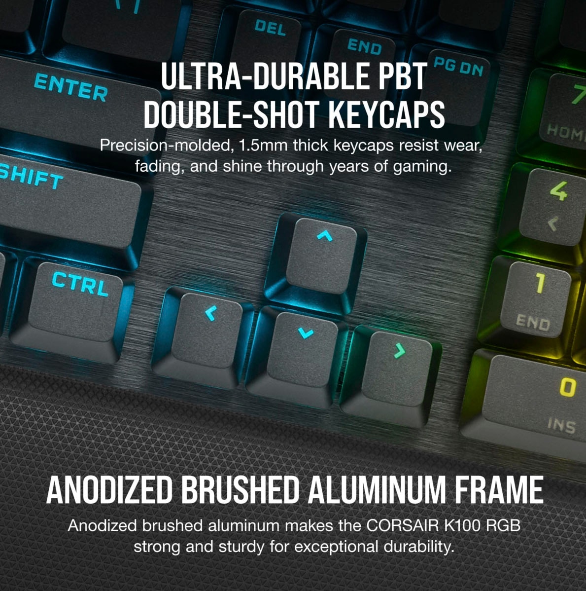 Corsair Gaming-Tastatur »Corsair K100 RGB«, (Handgelenkauflage-Multimedia-Tasten-programmierbare G-Tasten)