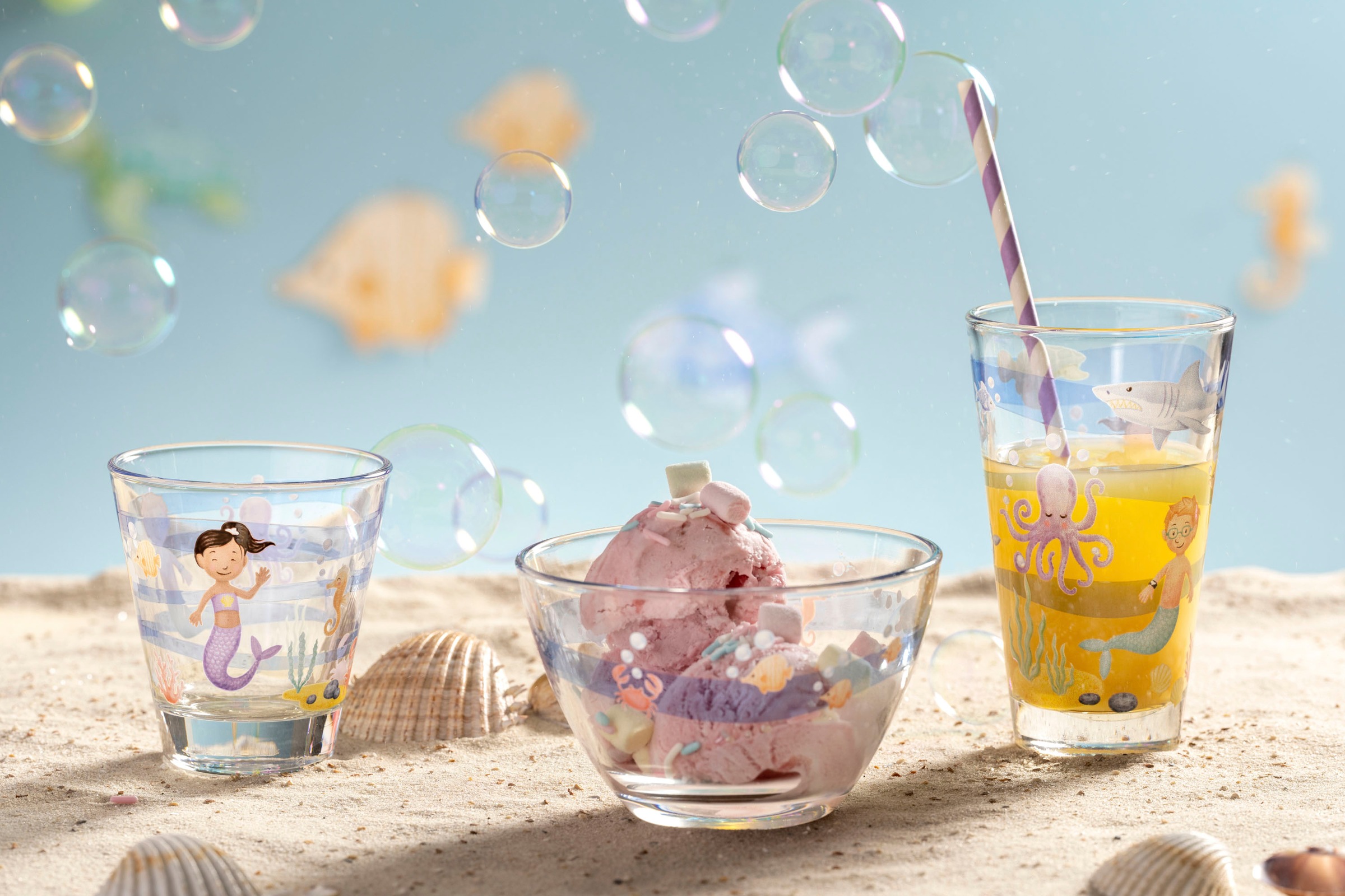 LEONARDO Gläser-Set »BAMBINI AVVENTURA Meer«, (Set, 6 tlg.), 215 ml, 6-teilig