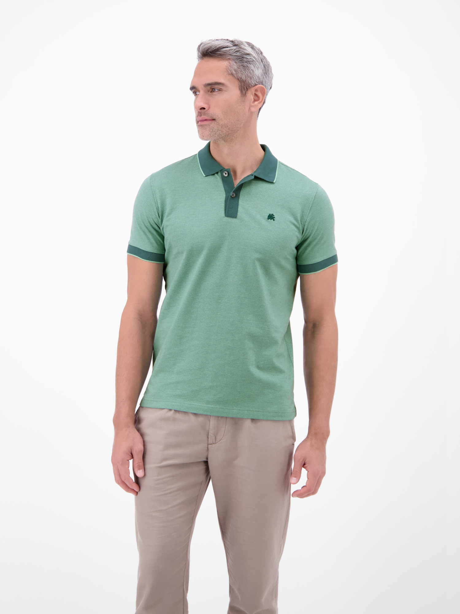 LERROS Poloshirt »Poloshirt in 2-Tone-Optik«