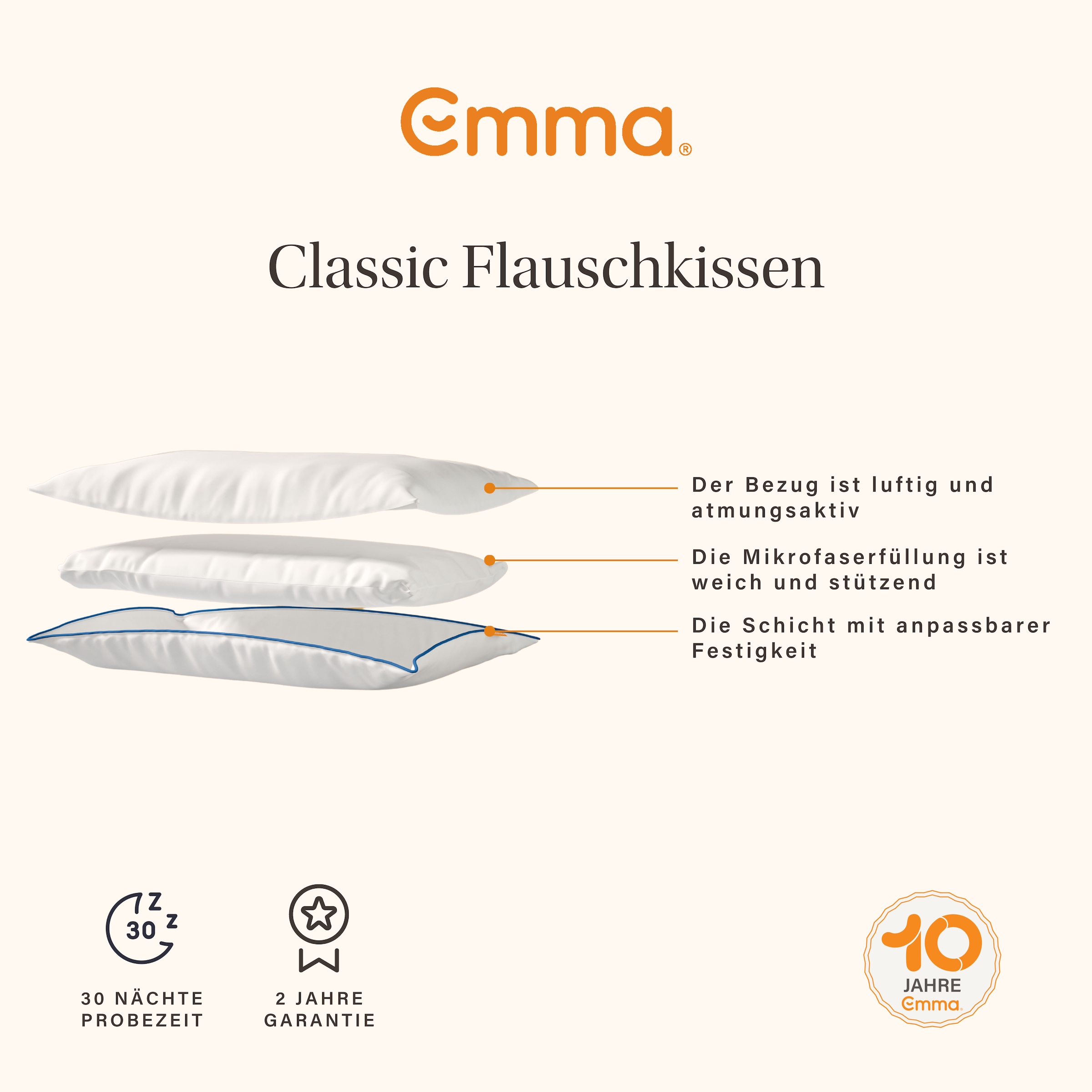 Emma Microfaserkissen »Emma Premium  Flauschkissen« 1 Stk. tlg.
