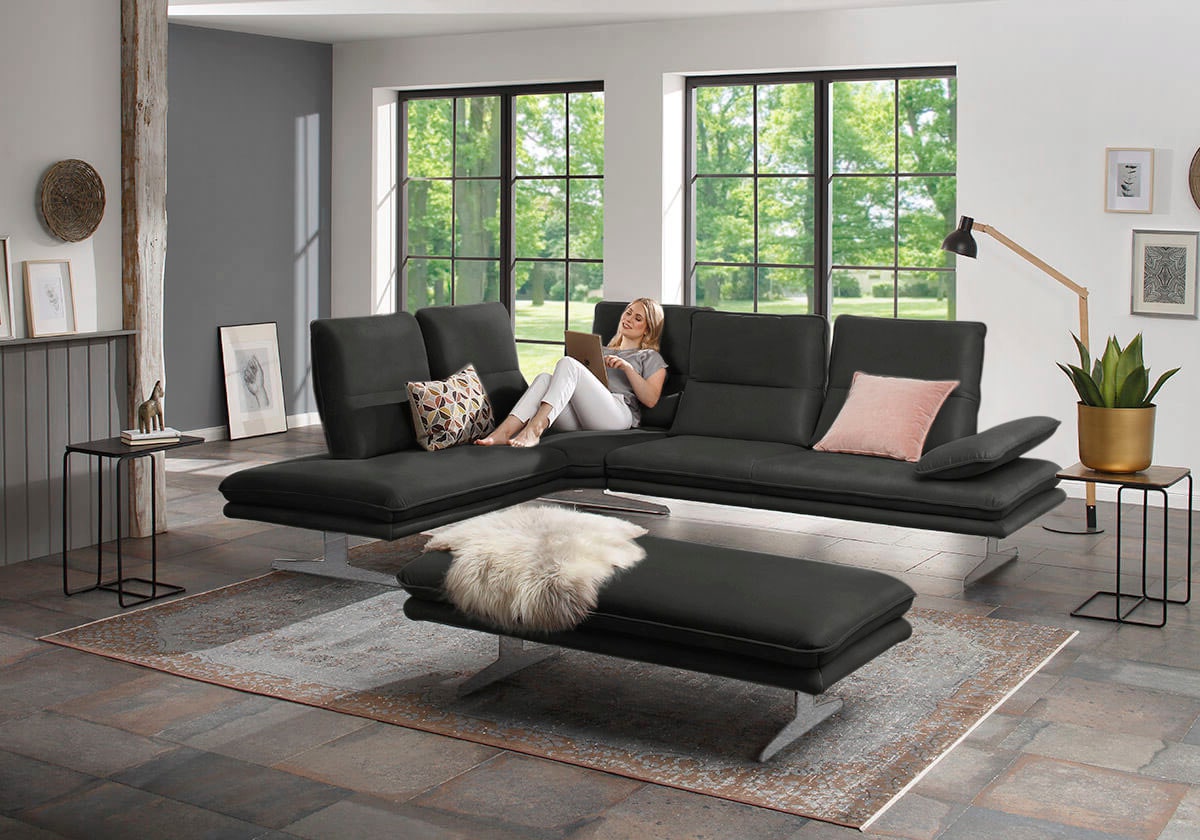 W.SCHILLIG Ecksofa "broadway, Designsofa, mit tollem Sitzkomfort, L-Form", günstig online kaufen
