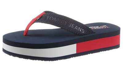Tommy Jeans Zehentrenner »WEBBING MID BEACH SANDAL«, mit auffälliger Plateausohle kaufen