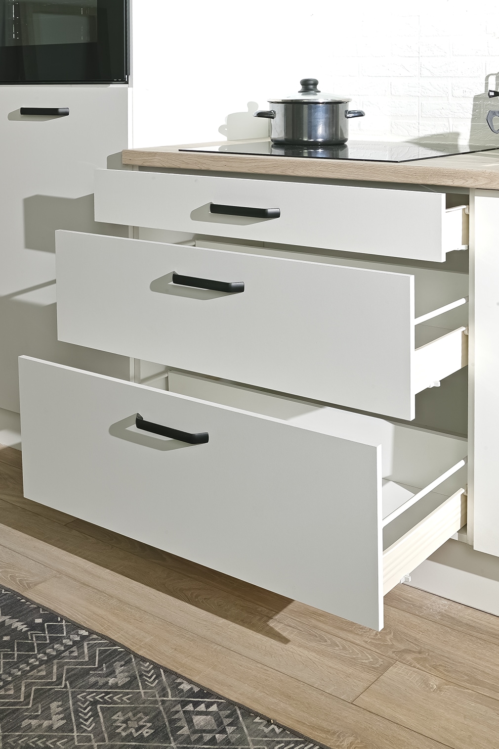 wiho Küchen Küchenzeile »Compact« Breite 240cm, wahlweise mit Geräten (mit Kühlschrank)