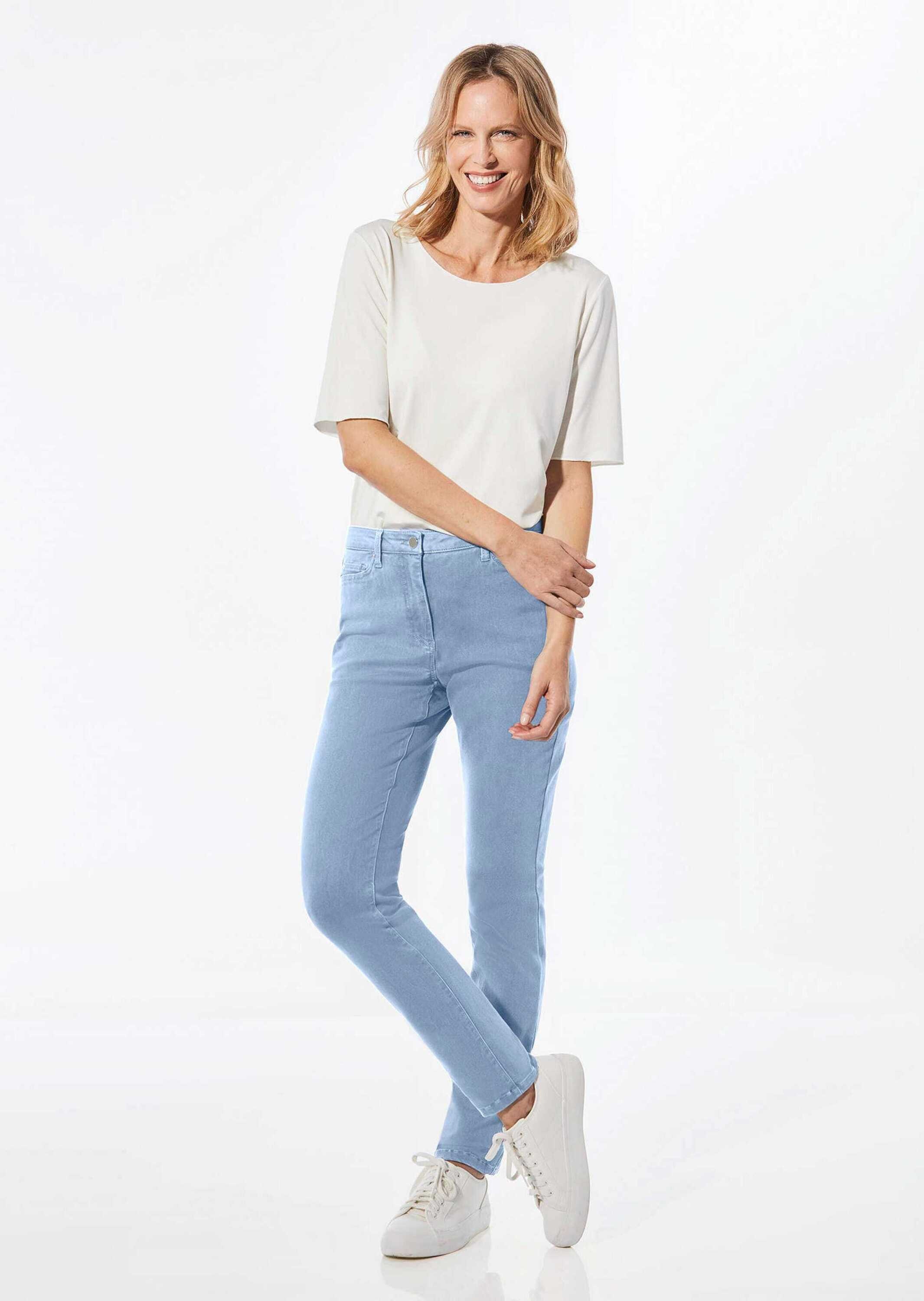 GOLDNER Regular-fit-Jeans "Lange Freizeithose BELLA mit Formbund" günstig online kaufen