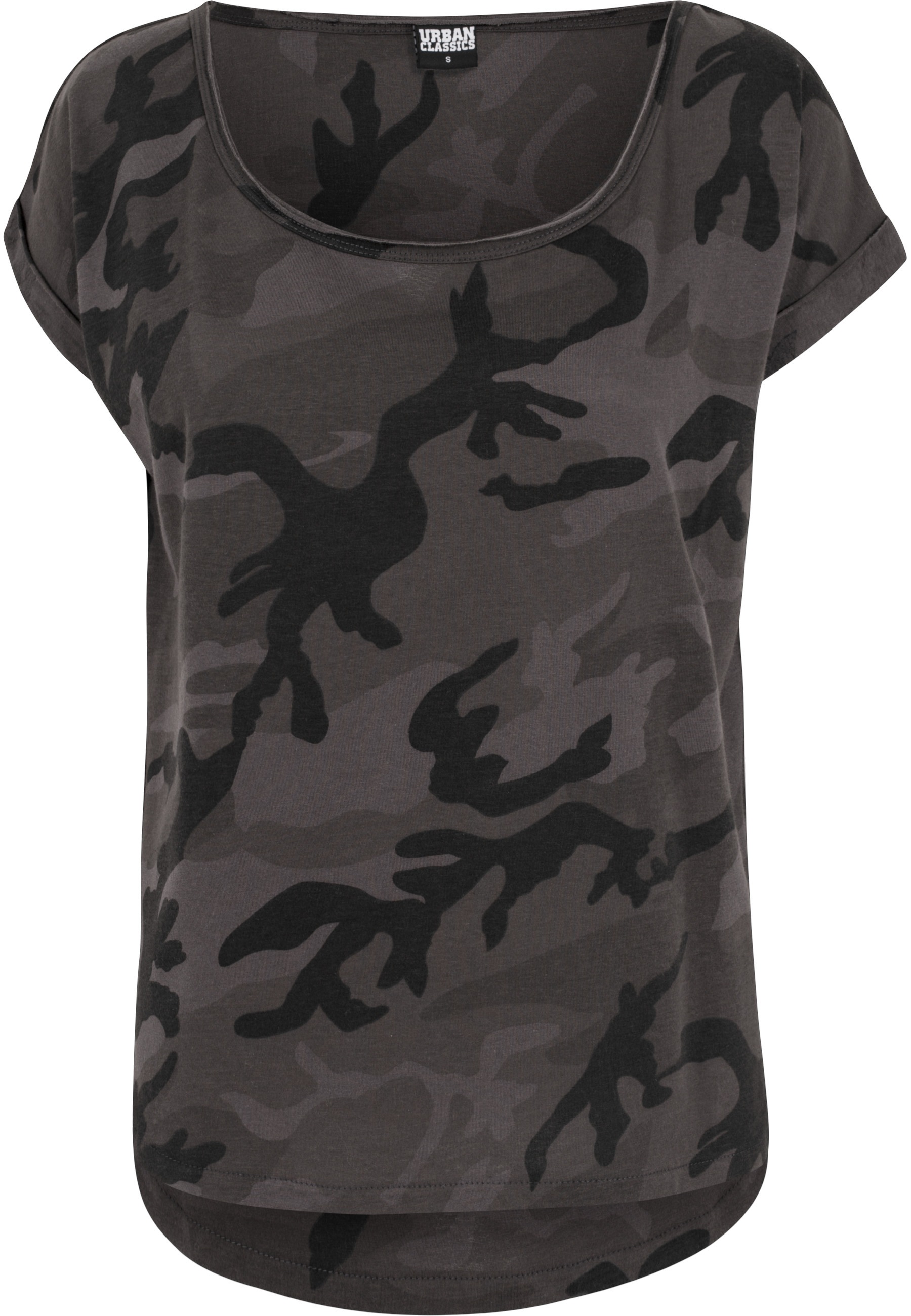 URBAN CLASSICS T-Shirt "Urban Classics Damen Ladies Camo Back Shaped Tee" 1 günstig online kaufen
