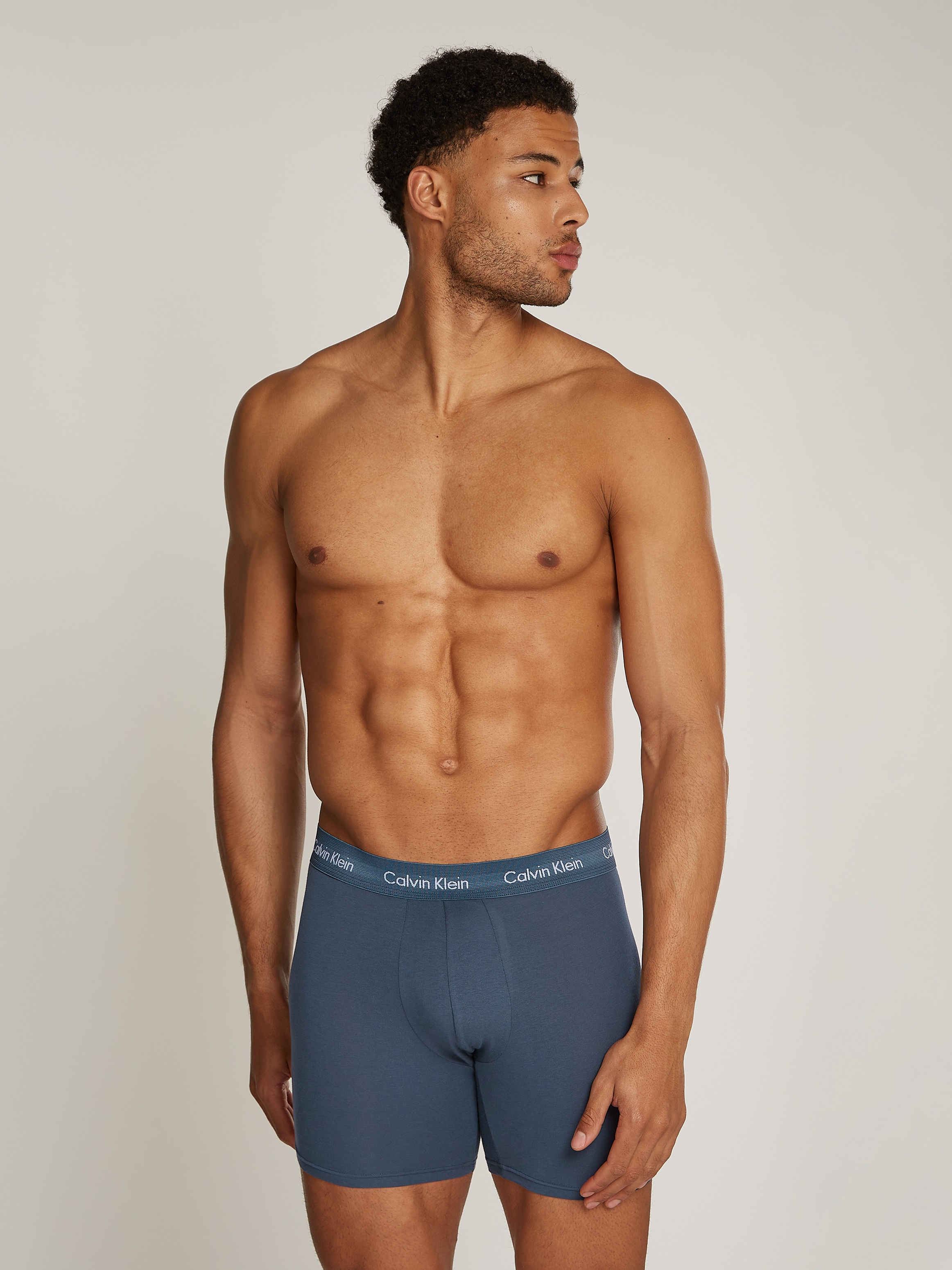 Calvin Klein 3-er Set Boxer Briefs Schwarz, Blau & Beige günstig online kaufen