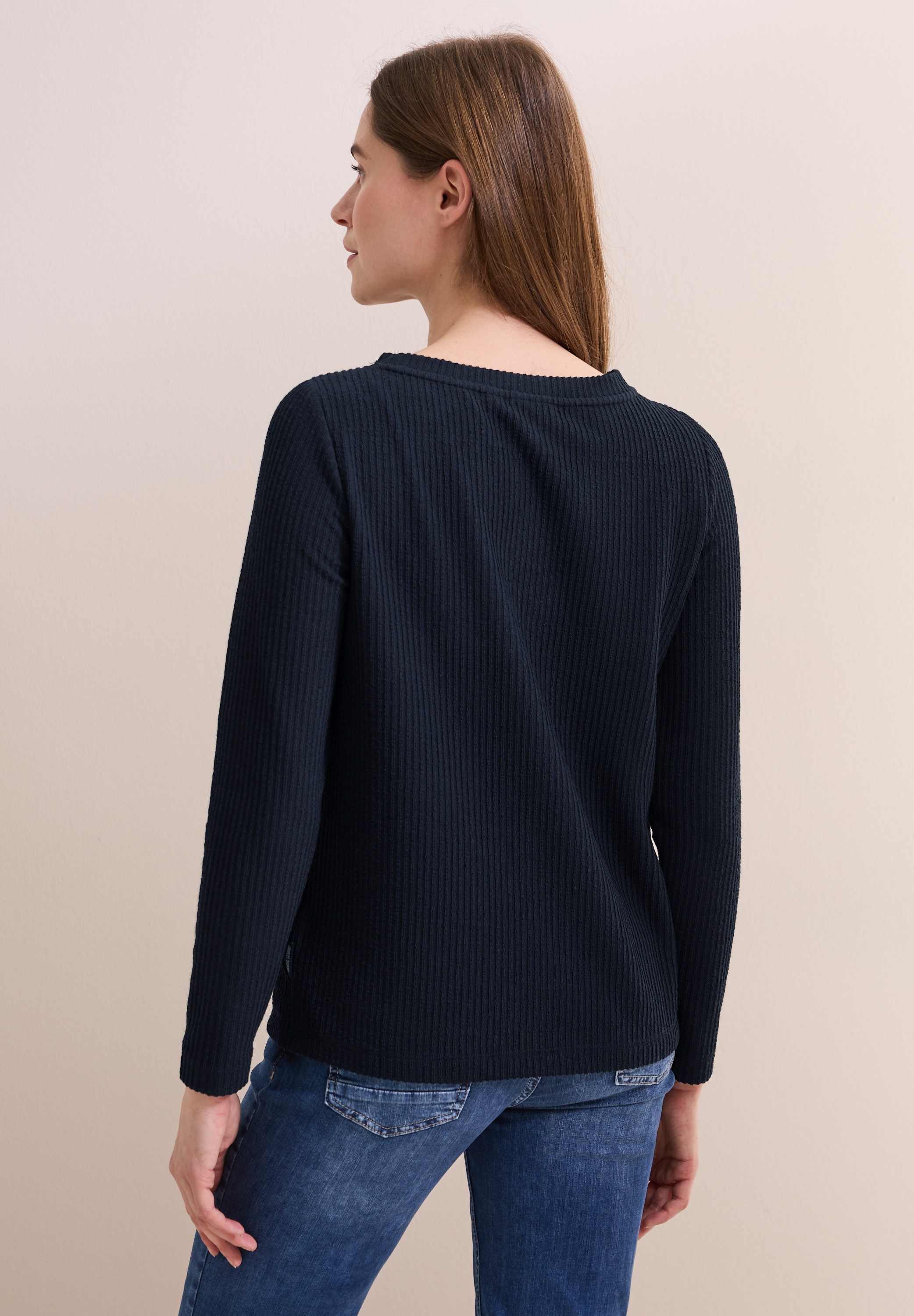 Cecil Langarmshirt, mit U-Boot-Ausschnitt
