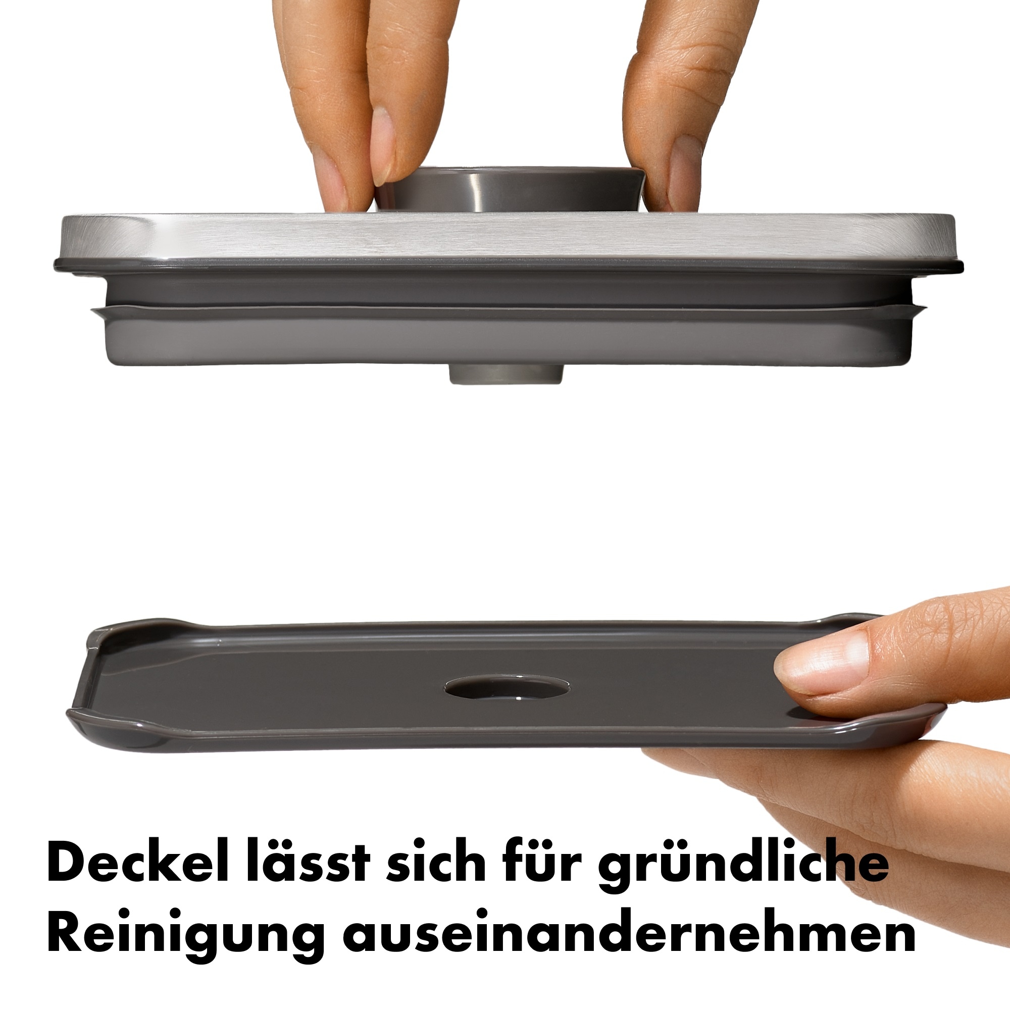 OXO SteeL Aufbewahrungssystem »Steel Coffee POP‑Behälter mit Dosierlöffel« 1 tlg. getönter Behälter schützt den Kaffee vor UV-Licht