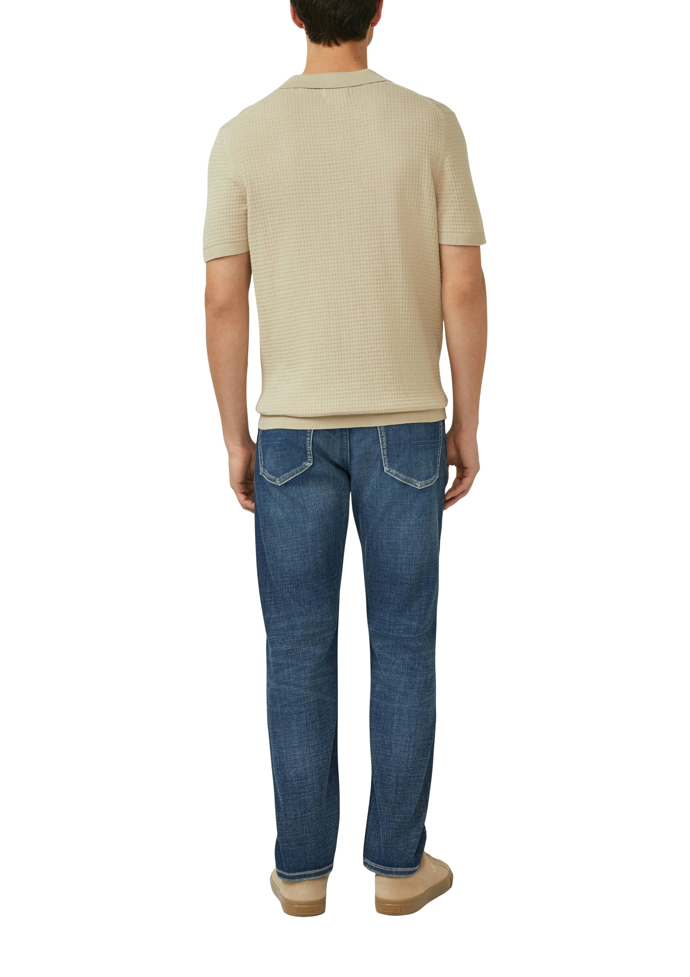 s.Oliver Poloshirt mit Rippbündchen