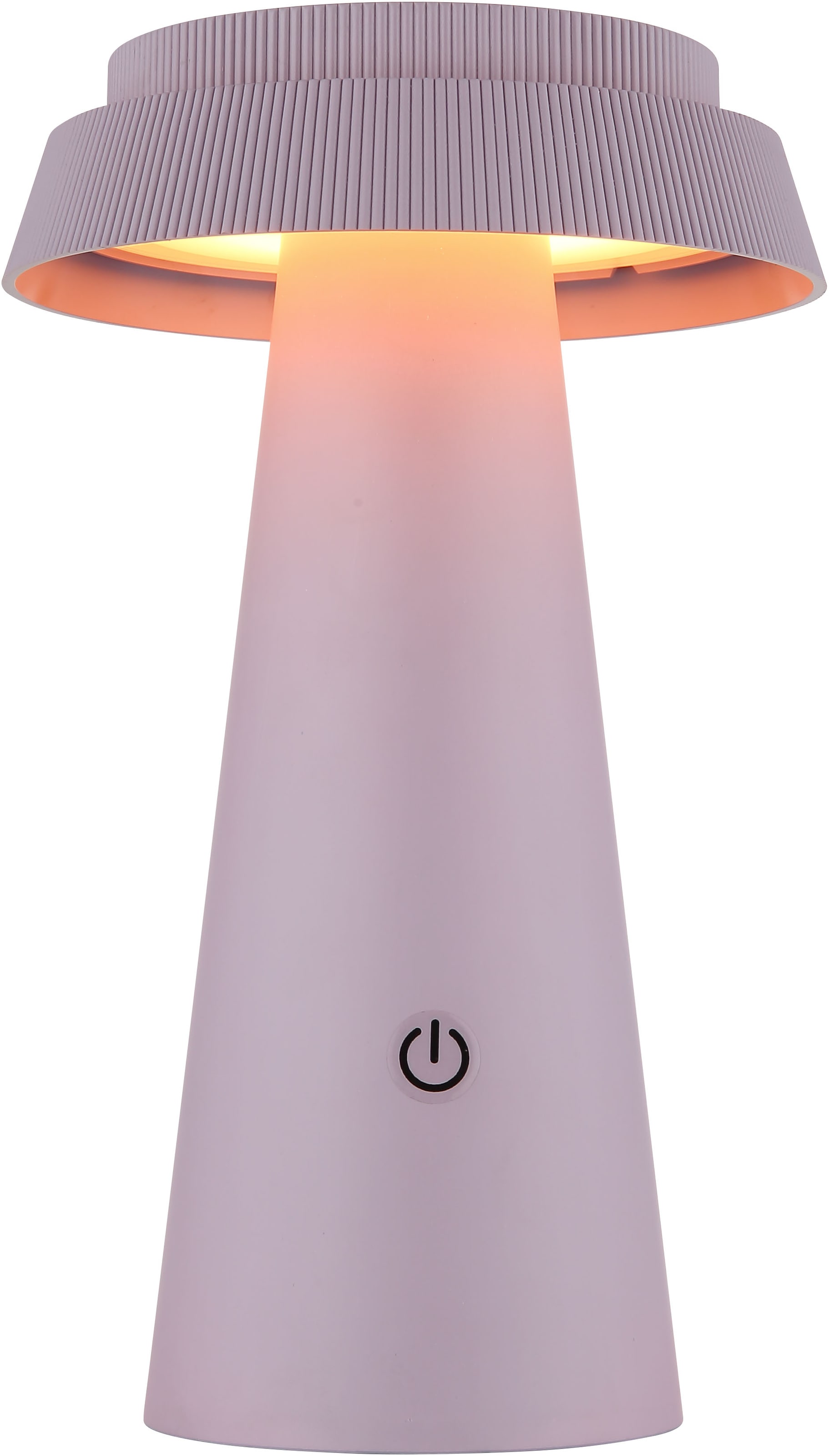 GLOBO LIGHTING LED Solarleuchte »SOLARLEUCHTE KUNSTSTOFF PINK, 1XLED«, Leuchtmittel LED-Modul | LED fest integriert, Solar/pink/Touchdimmer/IP54/kann mit USB-C Kabel geladen werden